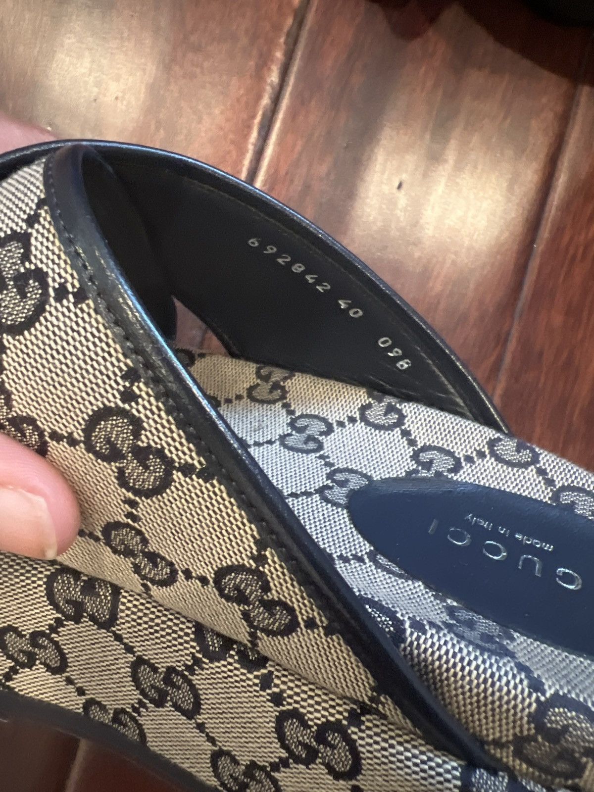 Gucci Monogram Criss Cross Platform Slide Sandals Size US 9.5 / IT 39.5 - 4 Thumbnail