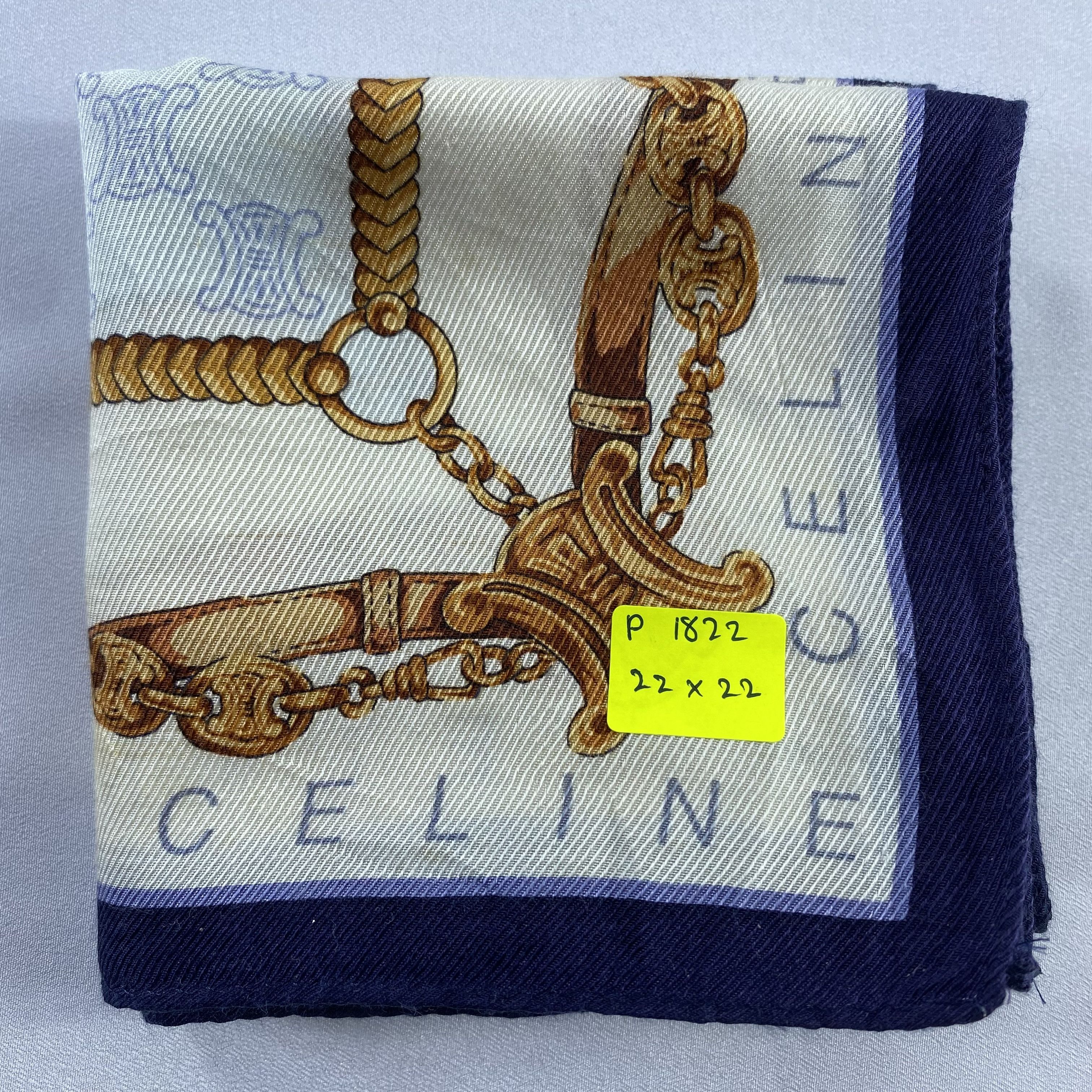 Celine × Vintage Celine Bandana/ Handkerchief / Neckerchief-P1822 Size ONE SIZE - 6 Thumbnail