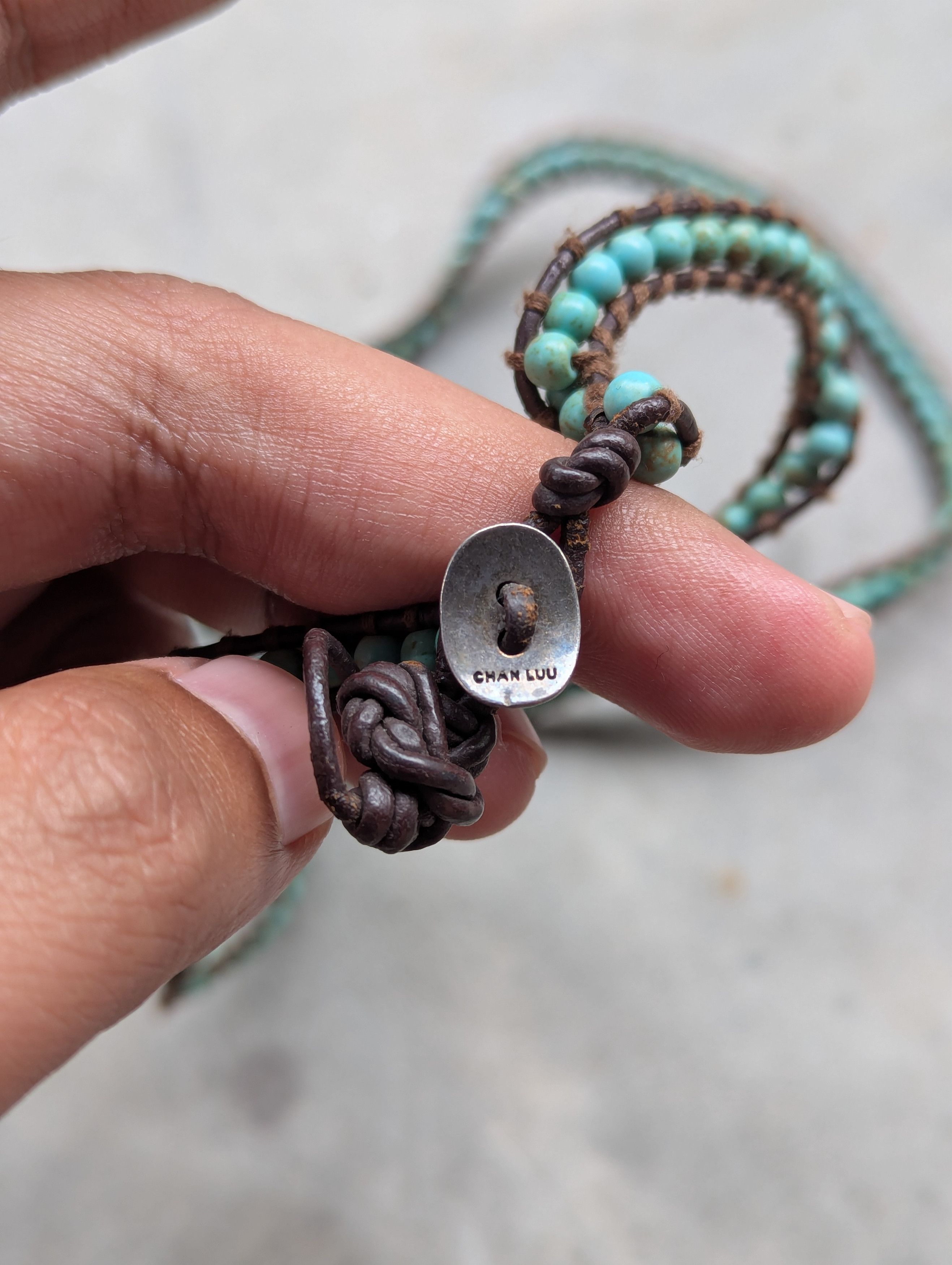 Sterling Silver Chan Luu Turquoise Sterling Silver Leather Wrap Bracelet Size ONE SIZE - 3 Thumbnail