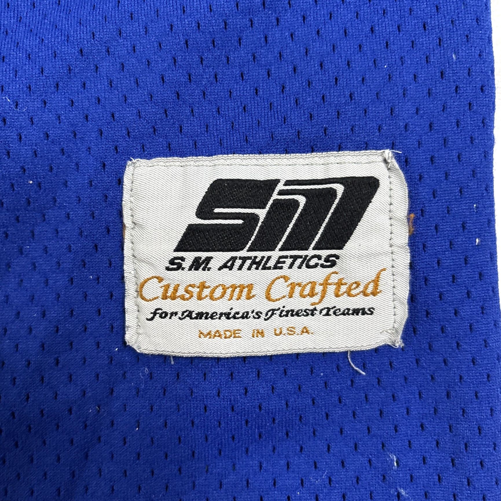 Vintage SM athletics High School Baseball Jersey Bobcats Button XL Blue Embroidered USA #20 Mens XL Size US XL / EU 56 / 4 - 4 Thumbnail