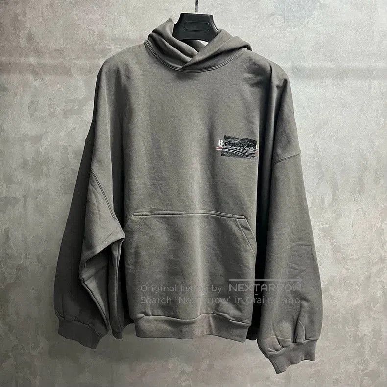 Balenciaga Balenciaga Gray Logo Print Hoodie. Size US S / EU 44-46 / 1 - 1 Thumbnail