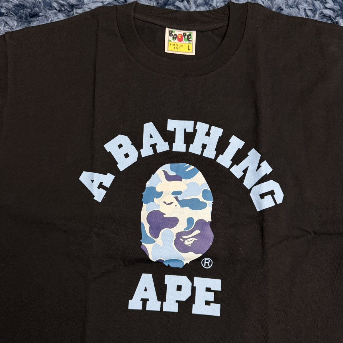 Bape Bape Black/Blue Camo Tee Size US L / EU 52-54 / 3 - 3 Thumbnail
