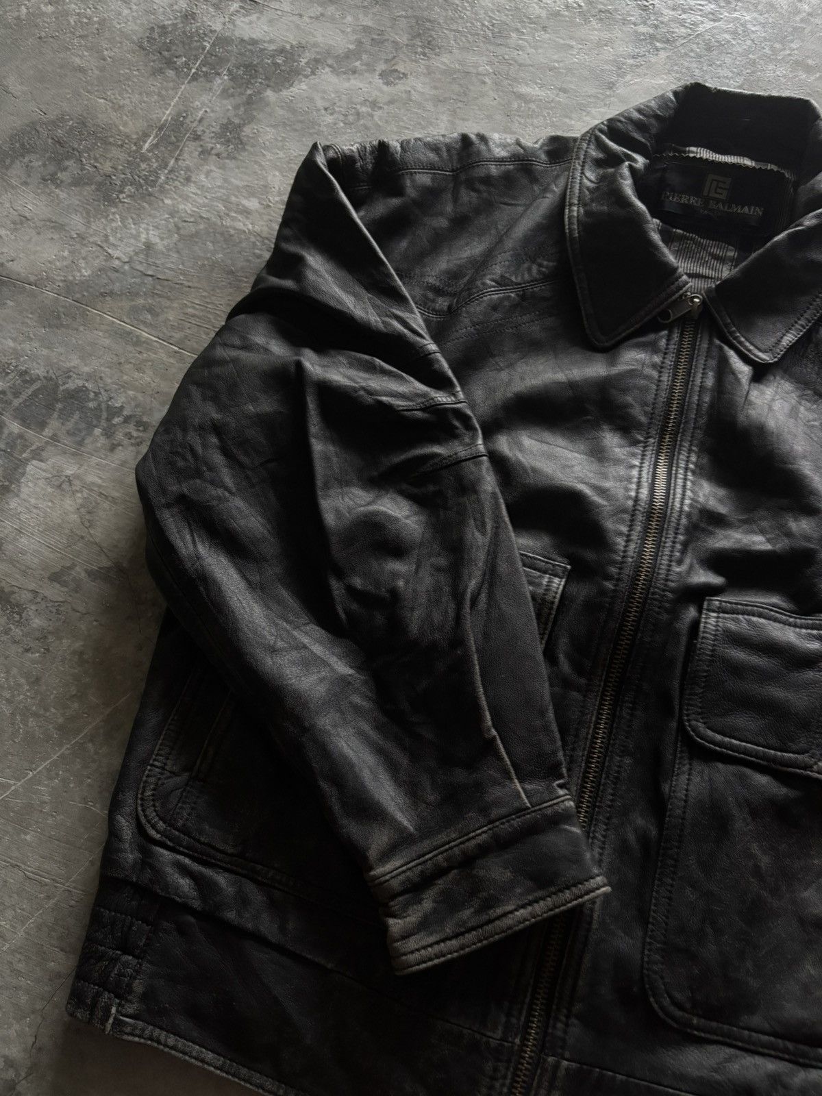 Pierre Balmain PIERRE BALMAIN PARIS LEATHER JACKET BIKER PILOT VINTAGE Size US L / EU 52-54 / 3 - 10 Thumbnail