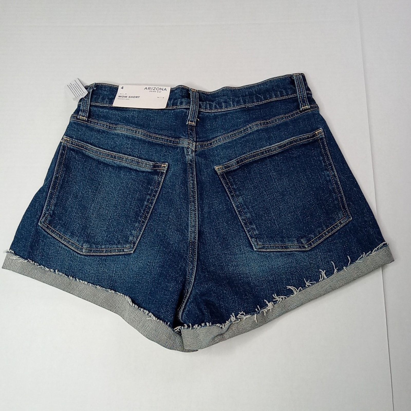 Arizona Jean Co. Arizona Mom Shorts Women's Size 4 Blue High Rise Distressed Size 27" / US 4 / IT 40 - 5 Thumbnail
