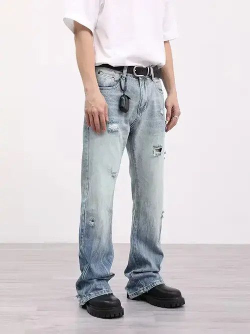 Cantarelli cleanfit distressed ripped jeans Size US 32 / EU 48 - 2 Thumbnail