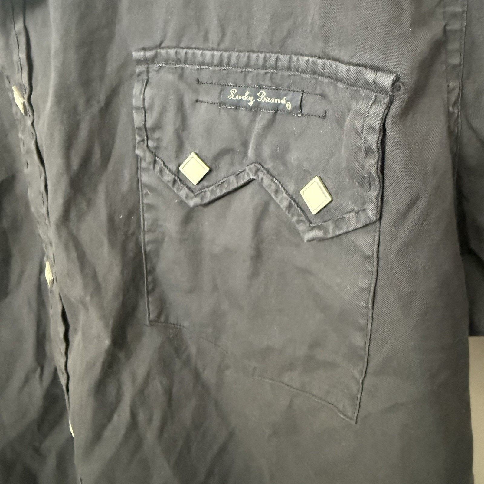 Lucky Brand Lucky Brand Shirt Snap Diamond Sawtooth Western Rodeo Cowboy Size US XXL / EU 58 / 5 - 4 Thumbnail