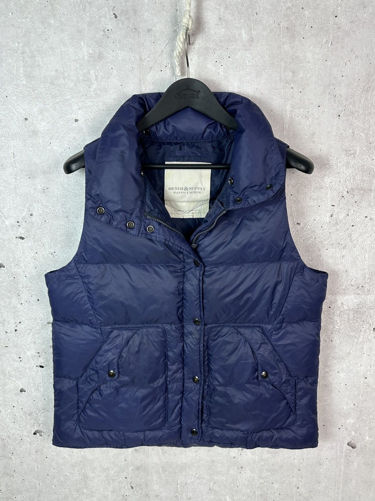 Ralph Lauren Denim Supply Ralph Lauren Down Puffer Navy Nylon Men’s Vest Size US M / EU 48-50 / 2 - 1 Thumbnail