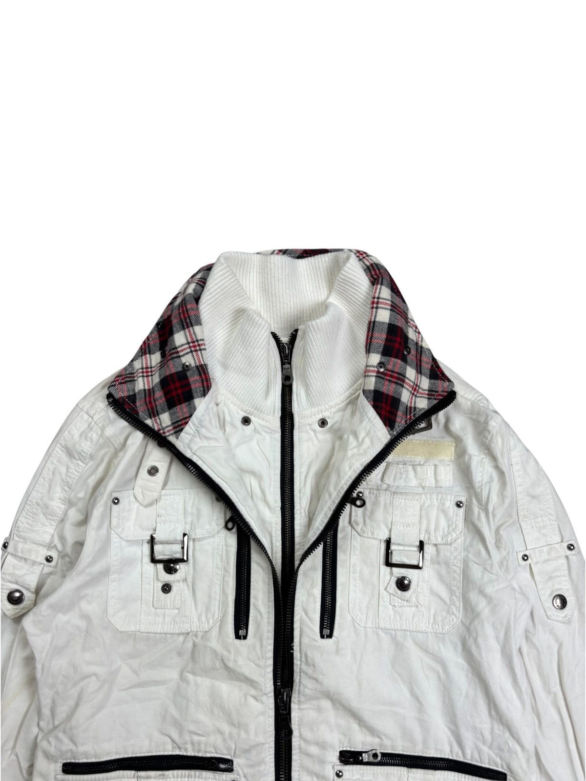 BUFFALO BOBS 2000s In The Attic - Apocalypse Style White Cargo Jacket Size US M / EU 48-50 / 2 - 8 Thumbnail