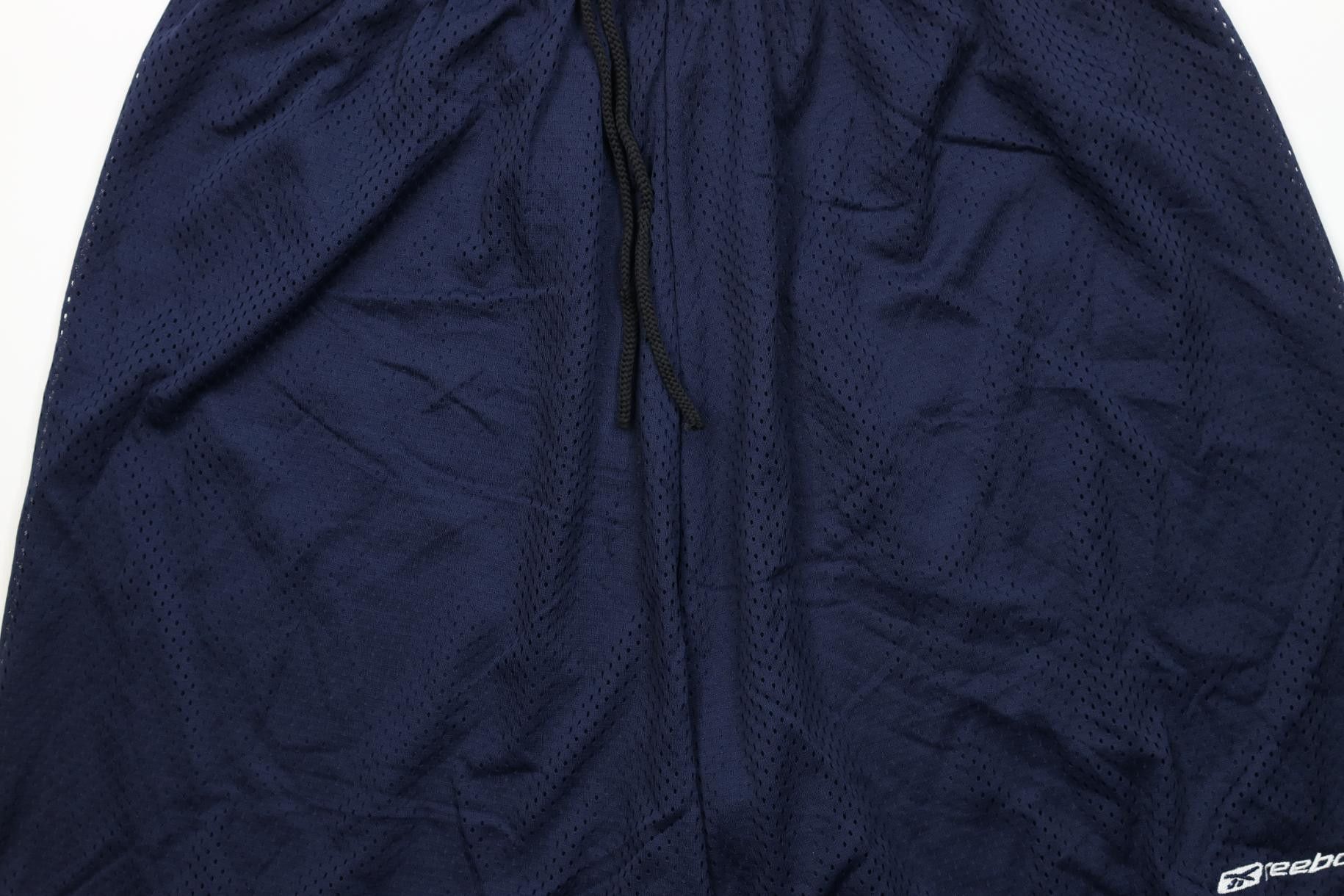 Reebok Vintage 90s Y2K Reebok Above Knee Mesh Shorts Navy Blue Size US 34 / EU 50 - 3 Thumbnail