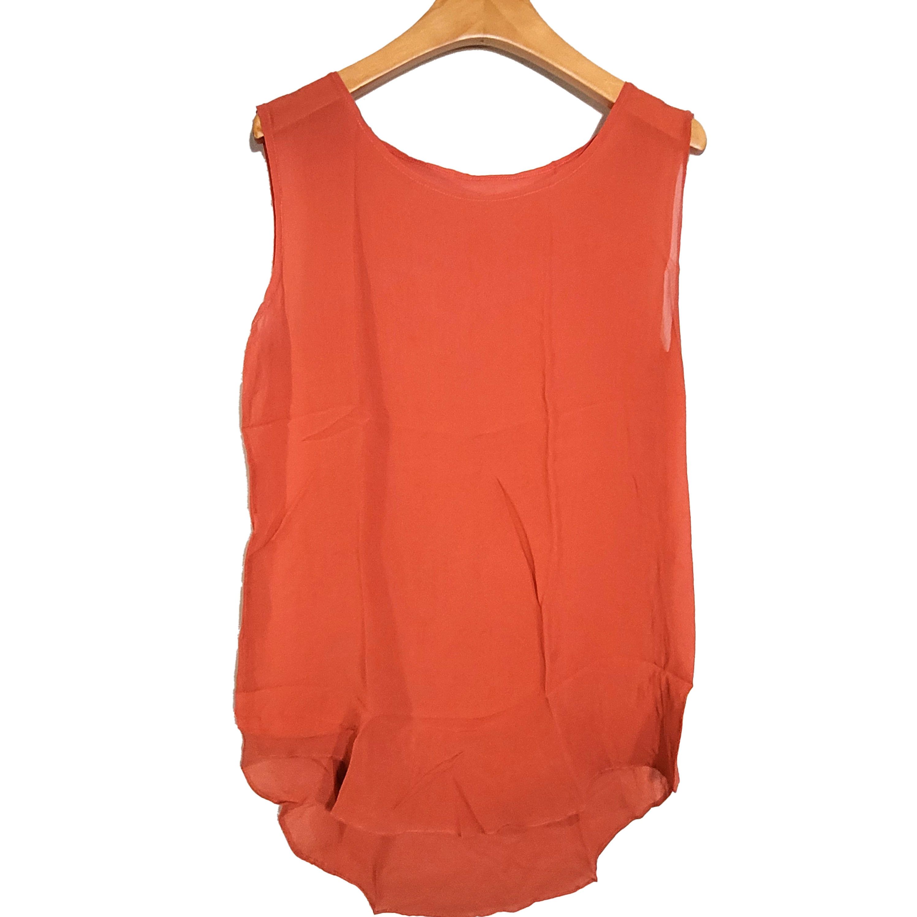 Other Women's 100% Silk Size M Sleeveless Tank Top SCK232 Size M / US 6-8 / IT 42-44 - 1 Thumbnail