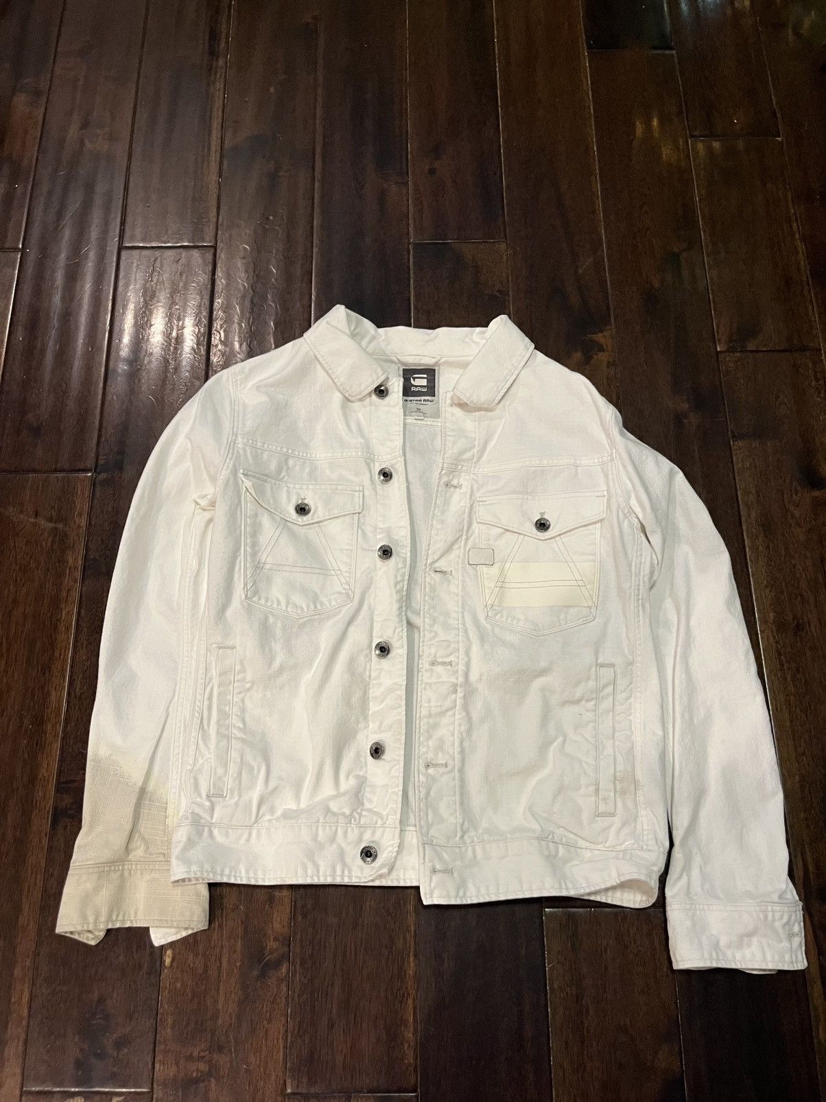 G-Star G-Star RAW White Denim Jacket Size US M / EU 48-50 / 2 - 1 Thumbnail