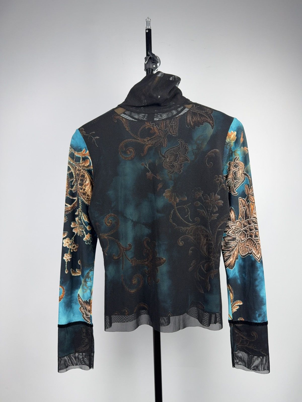 Japanese Brand Vintage Sheer Mesh Baroque Top Y2K Gaultier Style High Neck Size M / US 6-8 / IT 42-44 - 7 Thumbnail