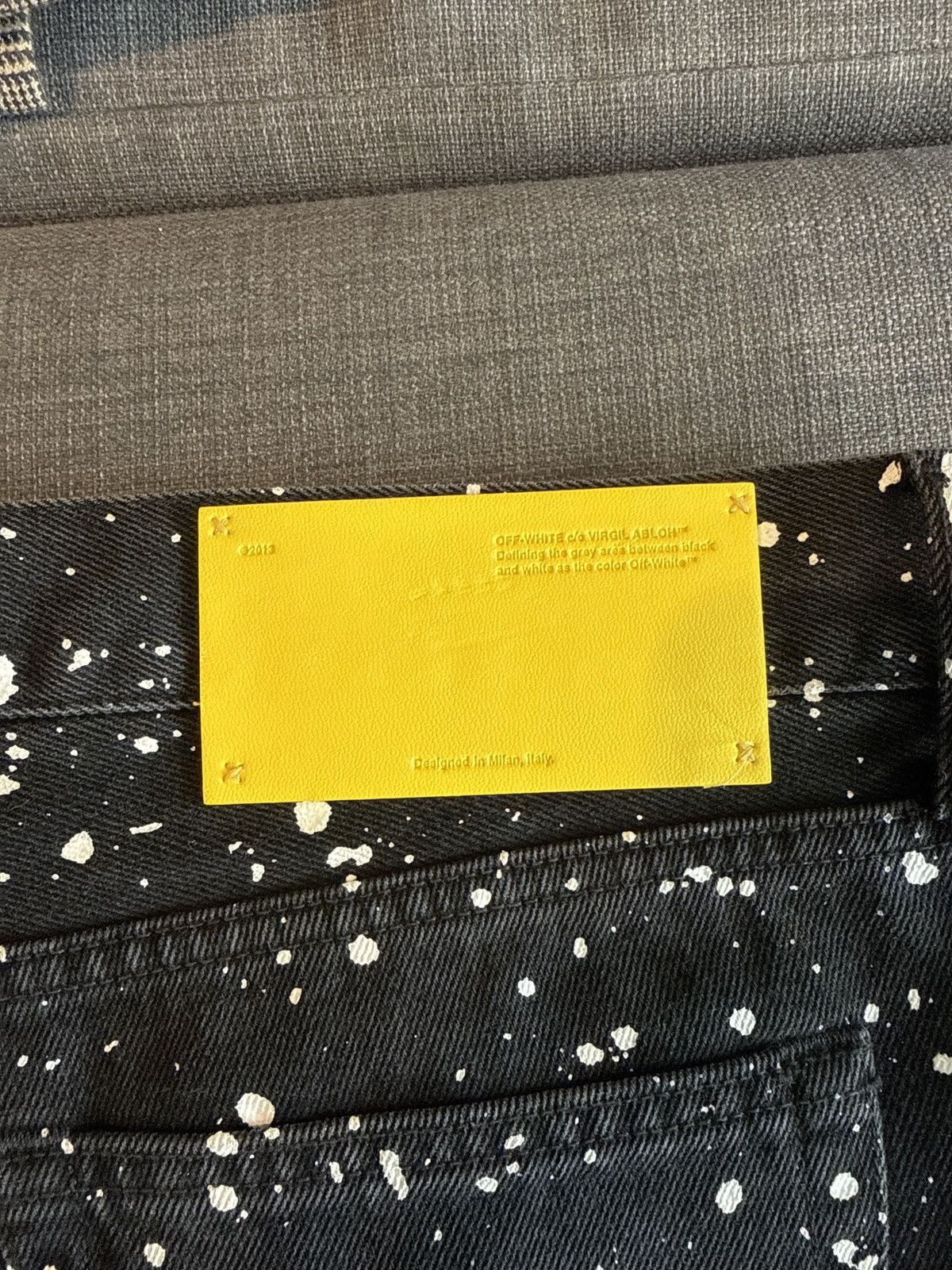 Off-White Off-White Paint Splatter Black Denim Jeans Size US 32 / EU 48 - 3 Thumbnail
