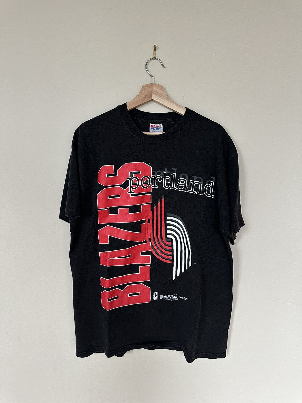 Hanes × NBA × Vintage Vintage 90s Portland Trail Blazers Graphic T-Shirt Size US L / EU 52-54 / 3 - 1 Thumbnail