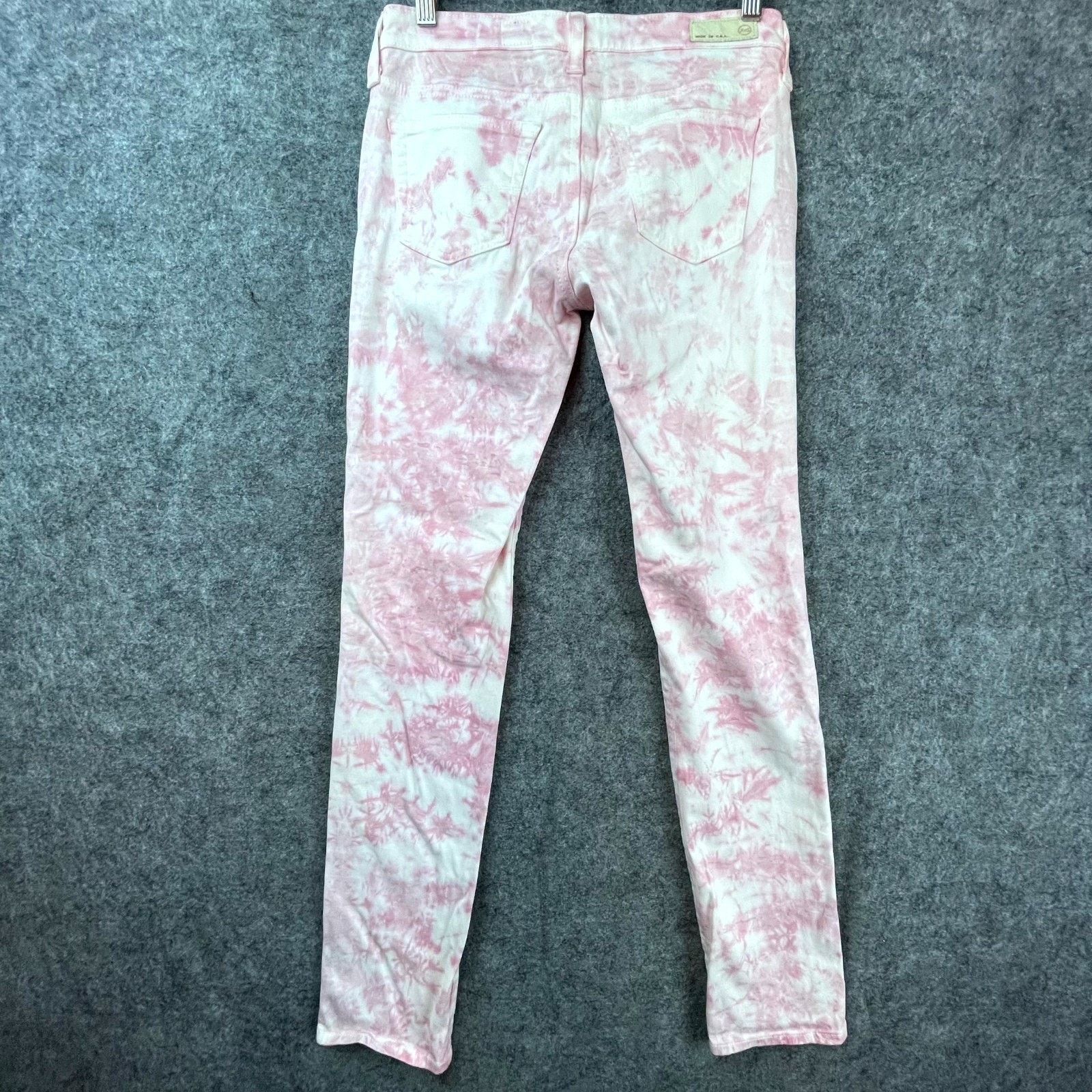 AG Adriano Goldschmied AG Adriano Goldschmied The Stilt Cigarette Jeans 25 Pink Size 25" / US 0 / IT 36 - 2 Thumbnail