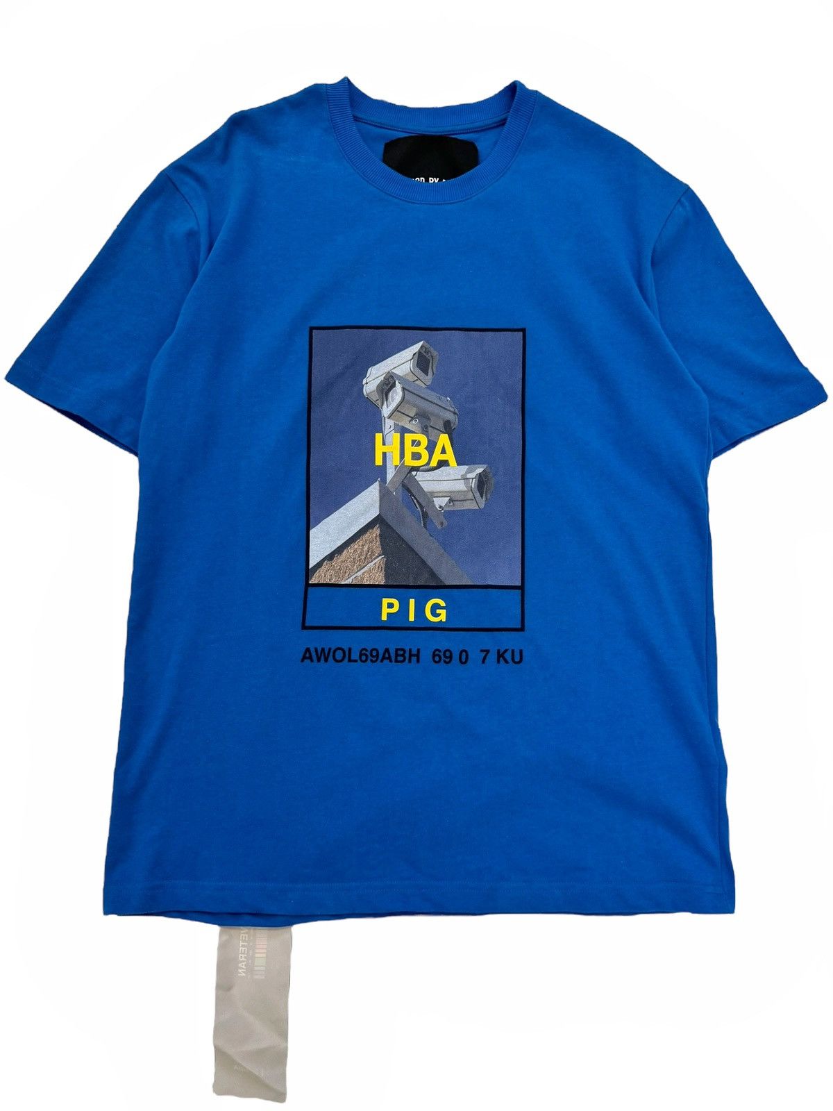 image of Anonymous Club x Hood By Air Surveillance Camera Pig Shirt Blue, Men's (Size Medium)