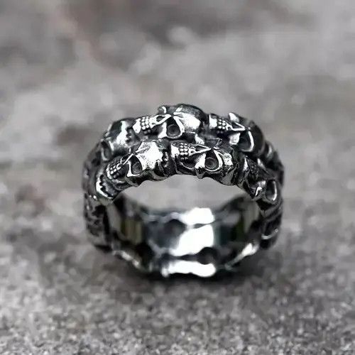 Japanese Brand Unique Skull ring punk Size ONE SIZE - 4 Thumbnail