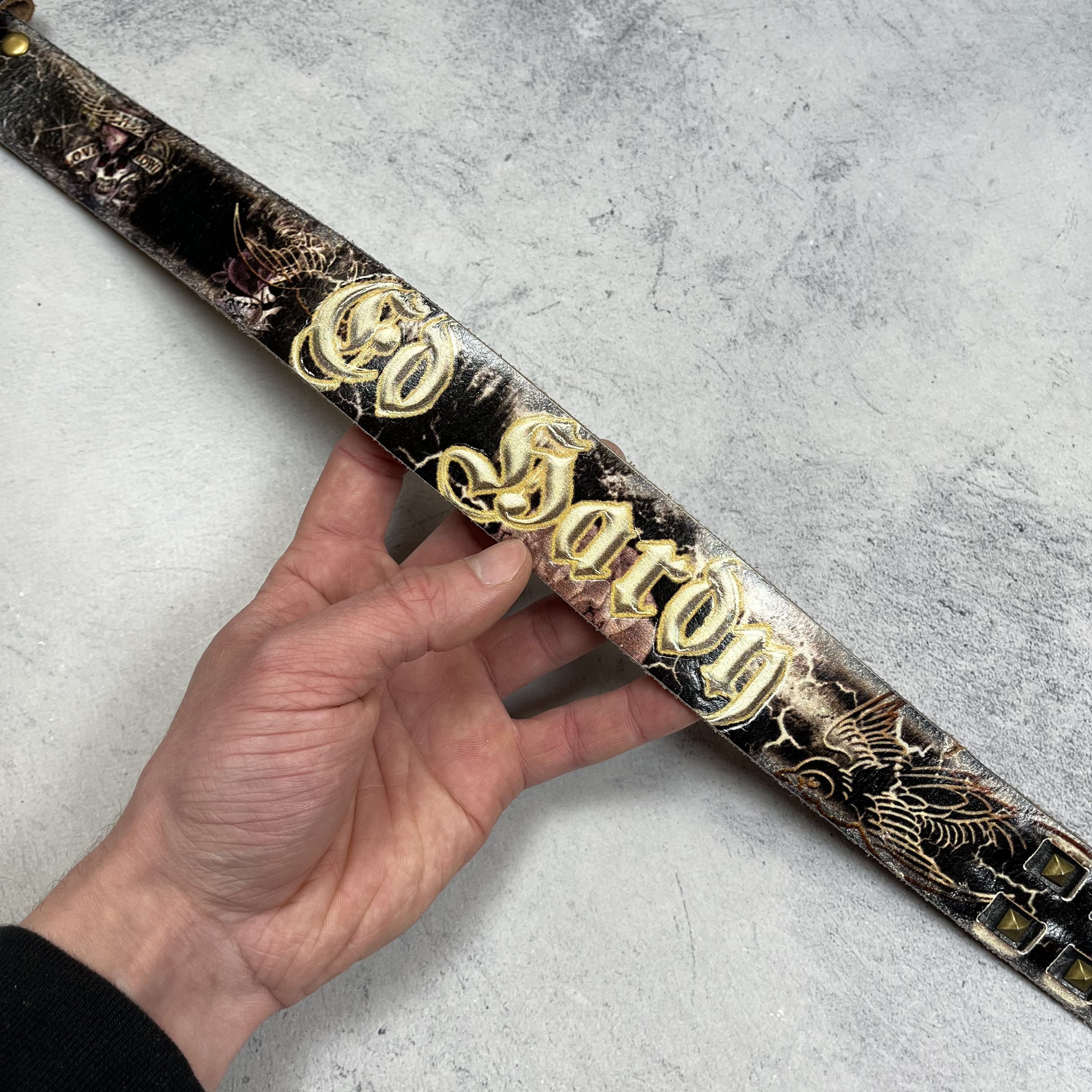 Ed Hardy Vintage Ed Hardy Skulls Rare Y2K Leather Belt 2000’s Size ONE SIZE - 4 Thumbnail