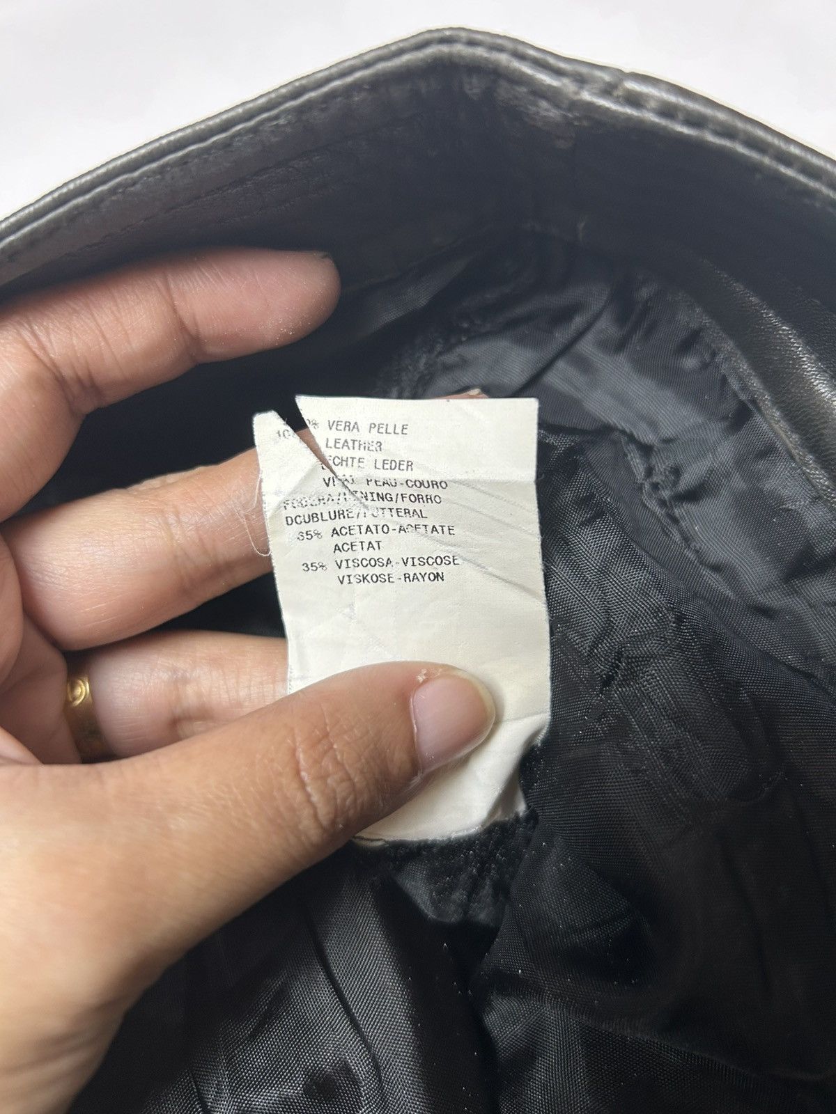 Emporio Armani × Genuine Leather EMPORIO ARMANI LEATHER PANT Size US 29 - 11 Thumbnail