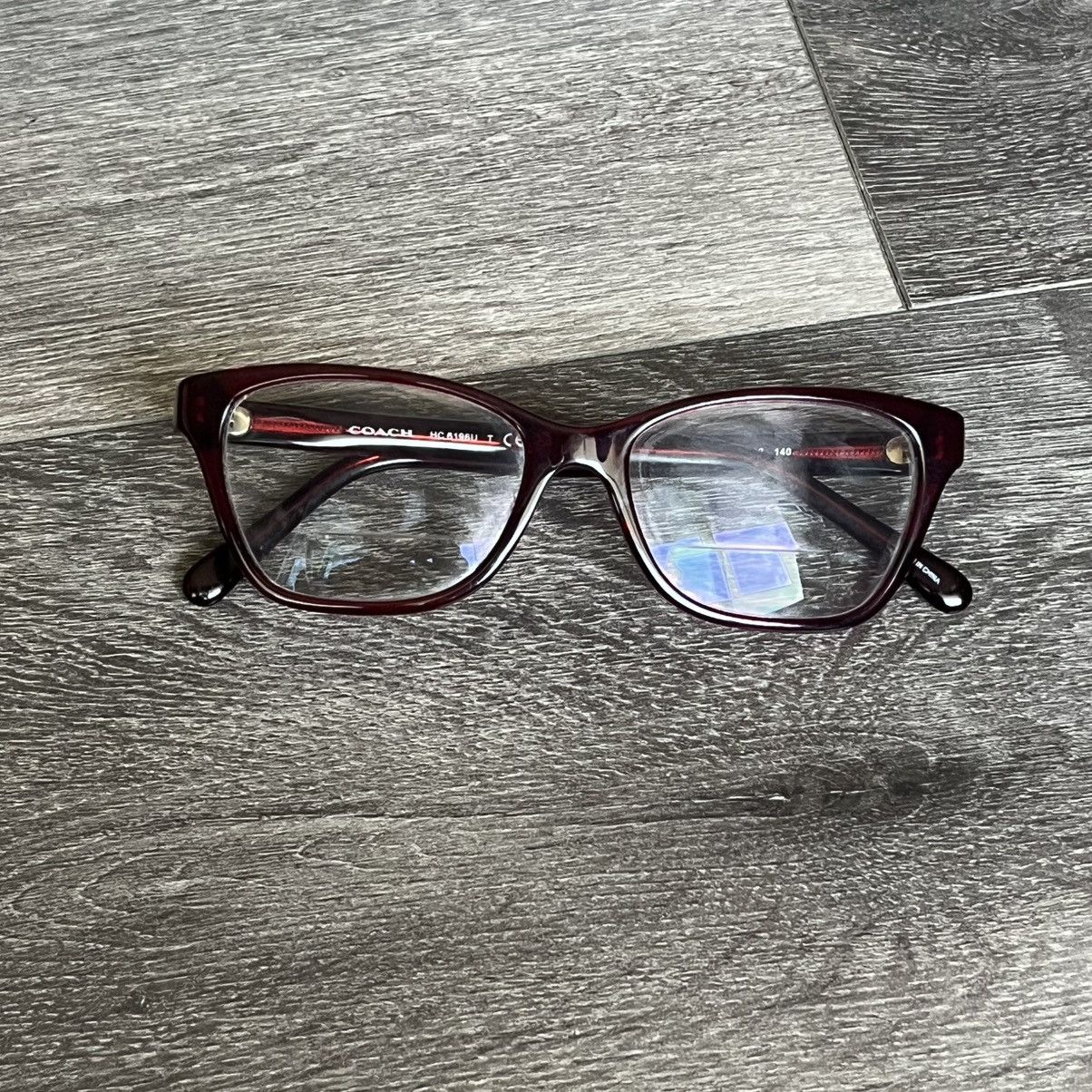 Coach Coach HC 6196U 5713 Transparent Red Eyeglasses 52□16 Frames Size ONE SIZE - 2 Thumbnail