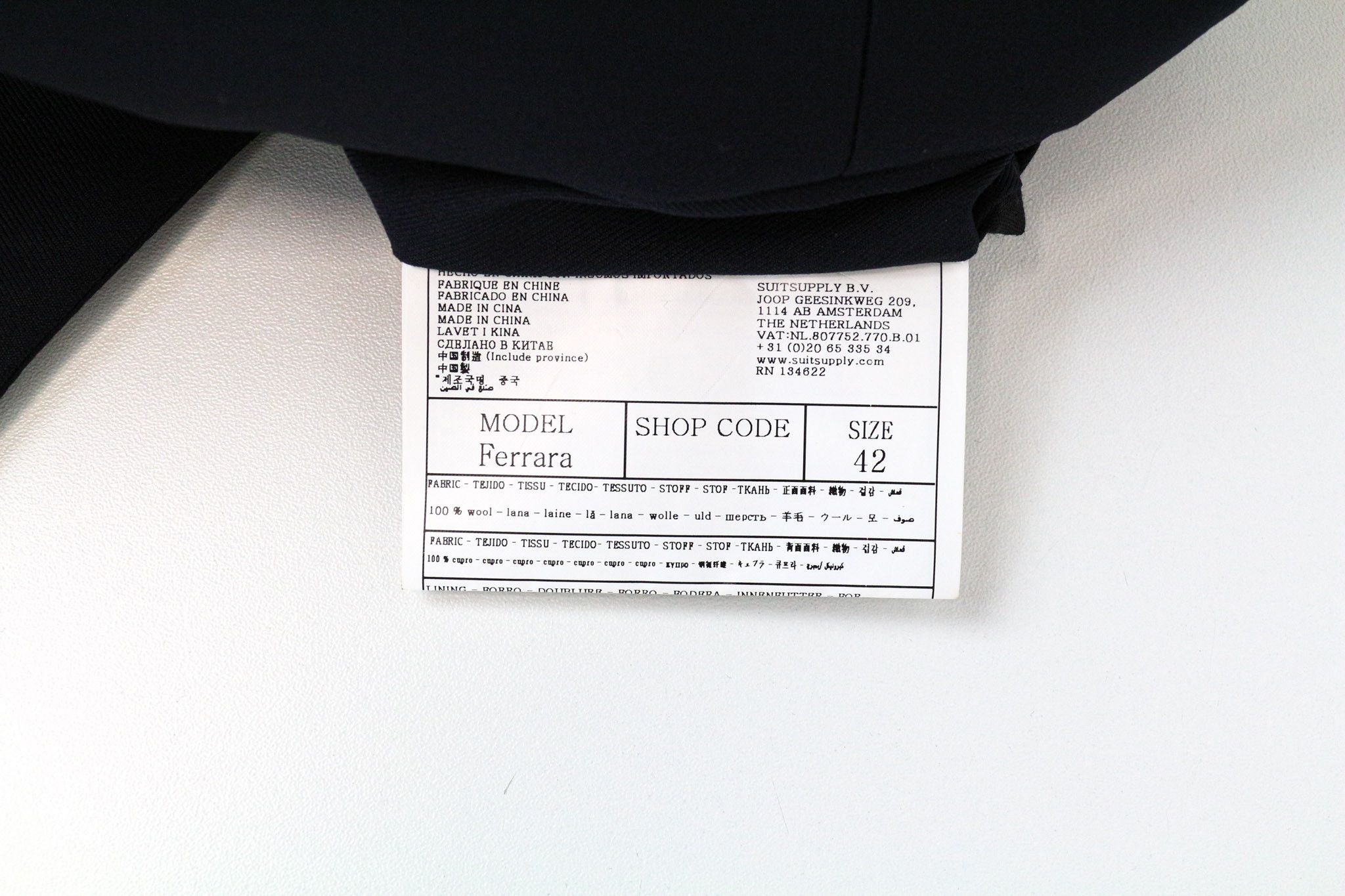 Suitsupply UK32R Navy Blue Pure Wool Waistcoat 78890 Size 34S - 5 Thumbnail