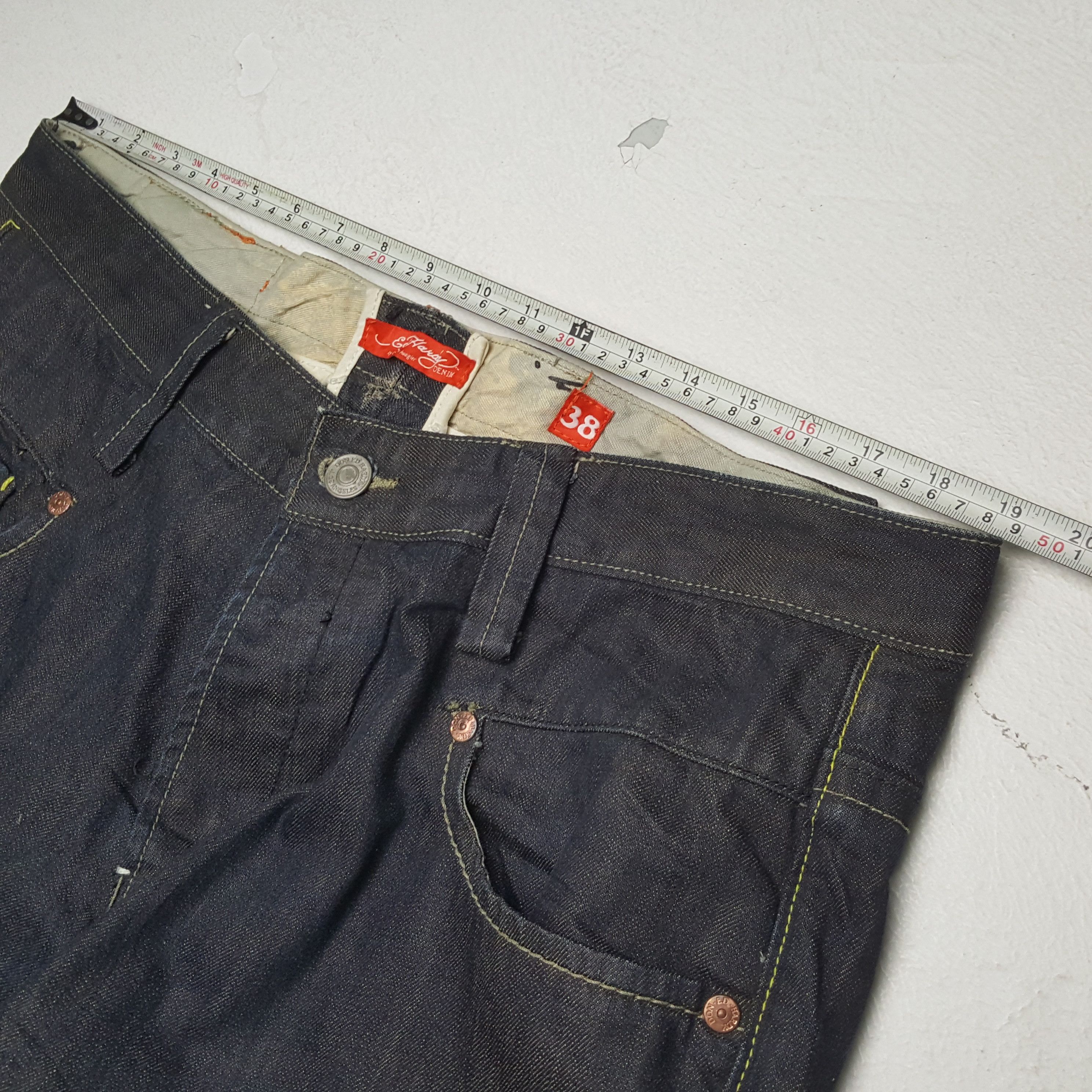 Christian Audigier × Ed Hardy × Vintage ED HARDY Fashion Designer Brand Snake Design Jeans Size US 38 / EU 54 - 7 Thumbnail