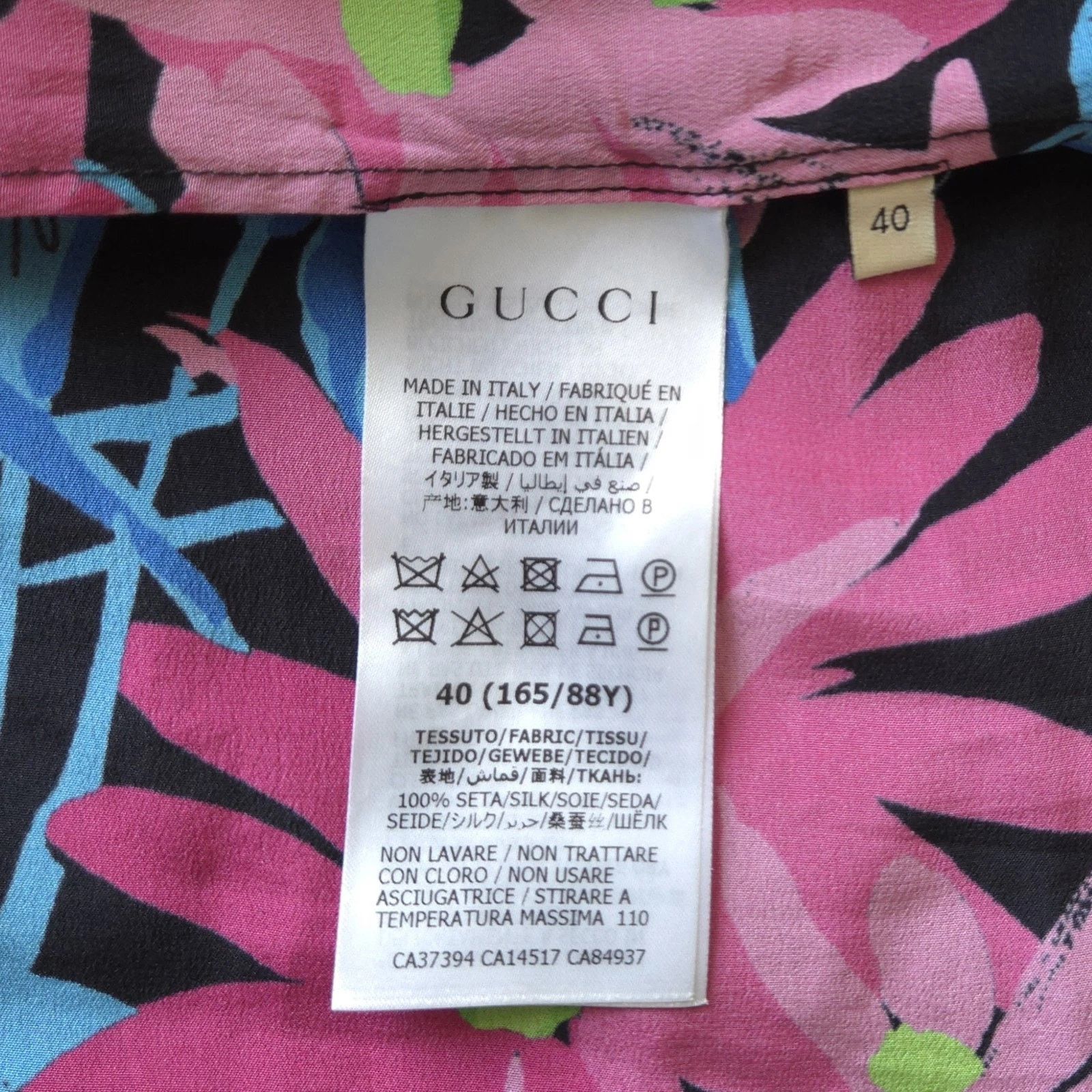 Gucci Gucci Button-up Multicolor Floral Blouse, IT 40 (US 4) Size S / US 4 / IT 40 - 3 Thumbnail
