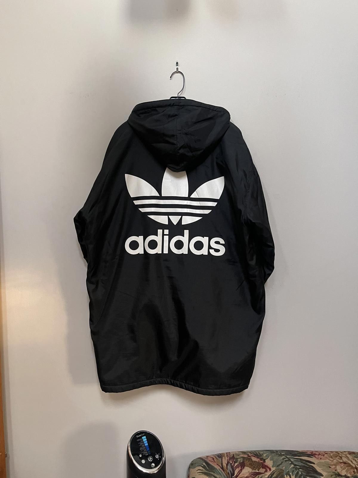 Adidas Vintage Adidas Hooded Jacket Mens L Trefoil Faux Shearling Size US L / EU 52-54 / 3 - 1 Thumbnail