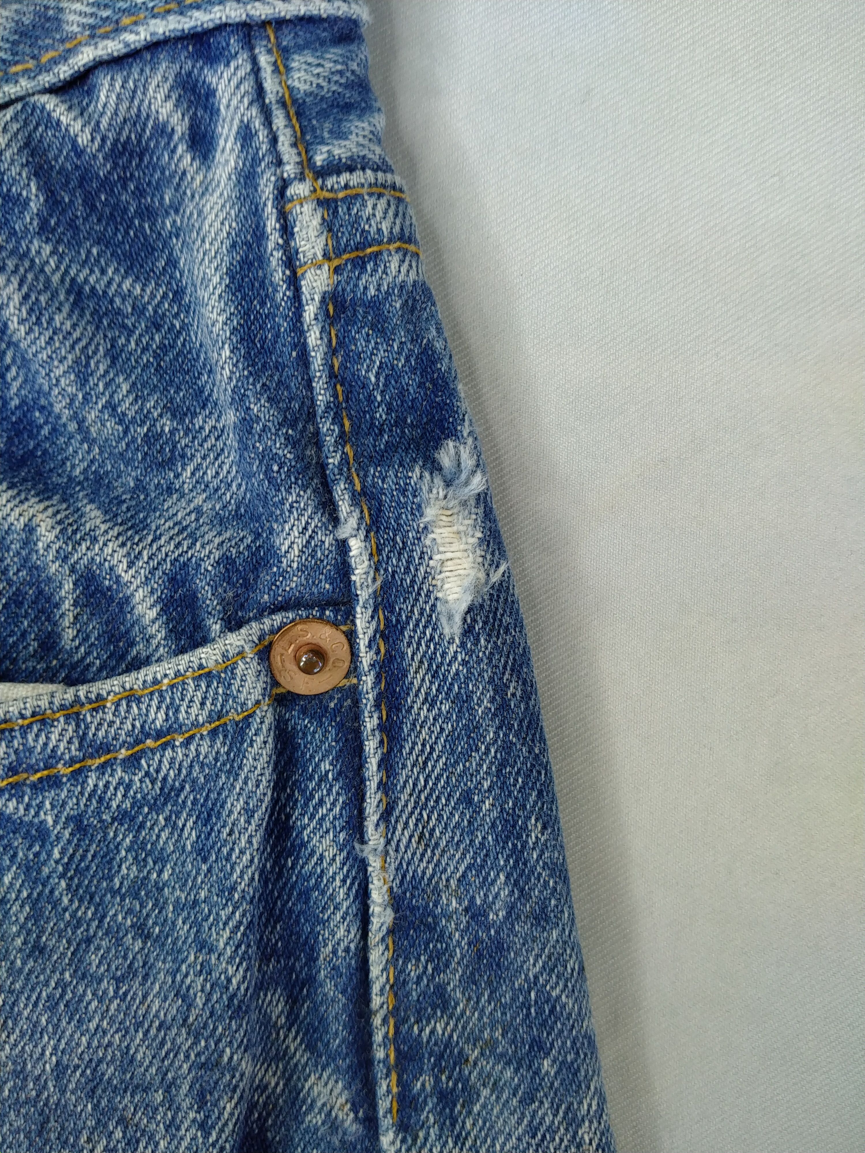 Japanese Brand Vintage Levi's 501 Paint Stain Denim 29 x 32 -JN767 Size US 29 - 8 Thumbnail