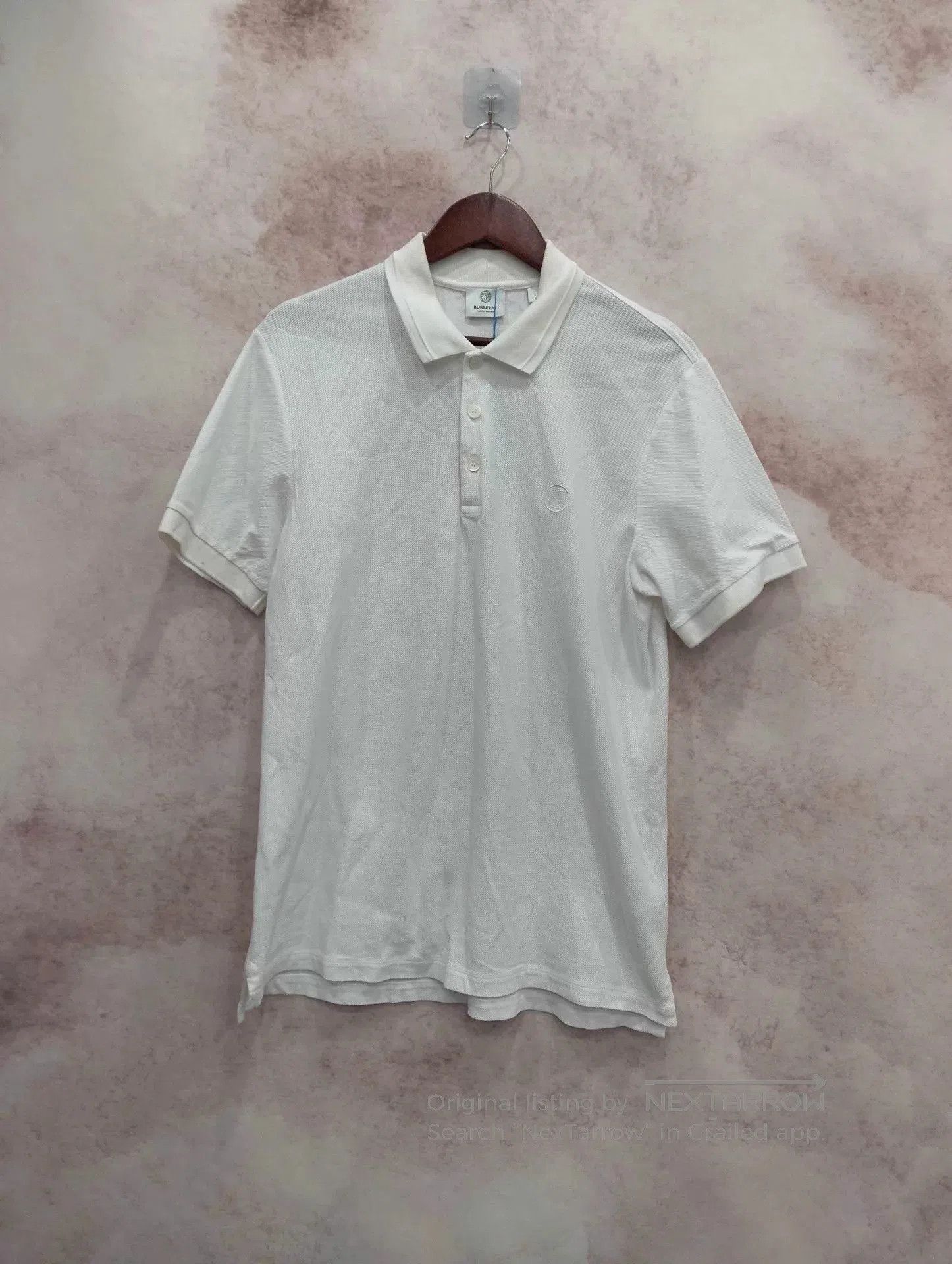 Burberry White Short Sleeve Polo Shirt Size L. Size US L / EU 52-54 / 3 - 1 Thumbnail