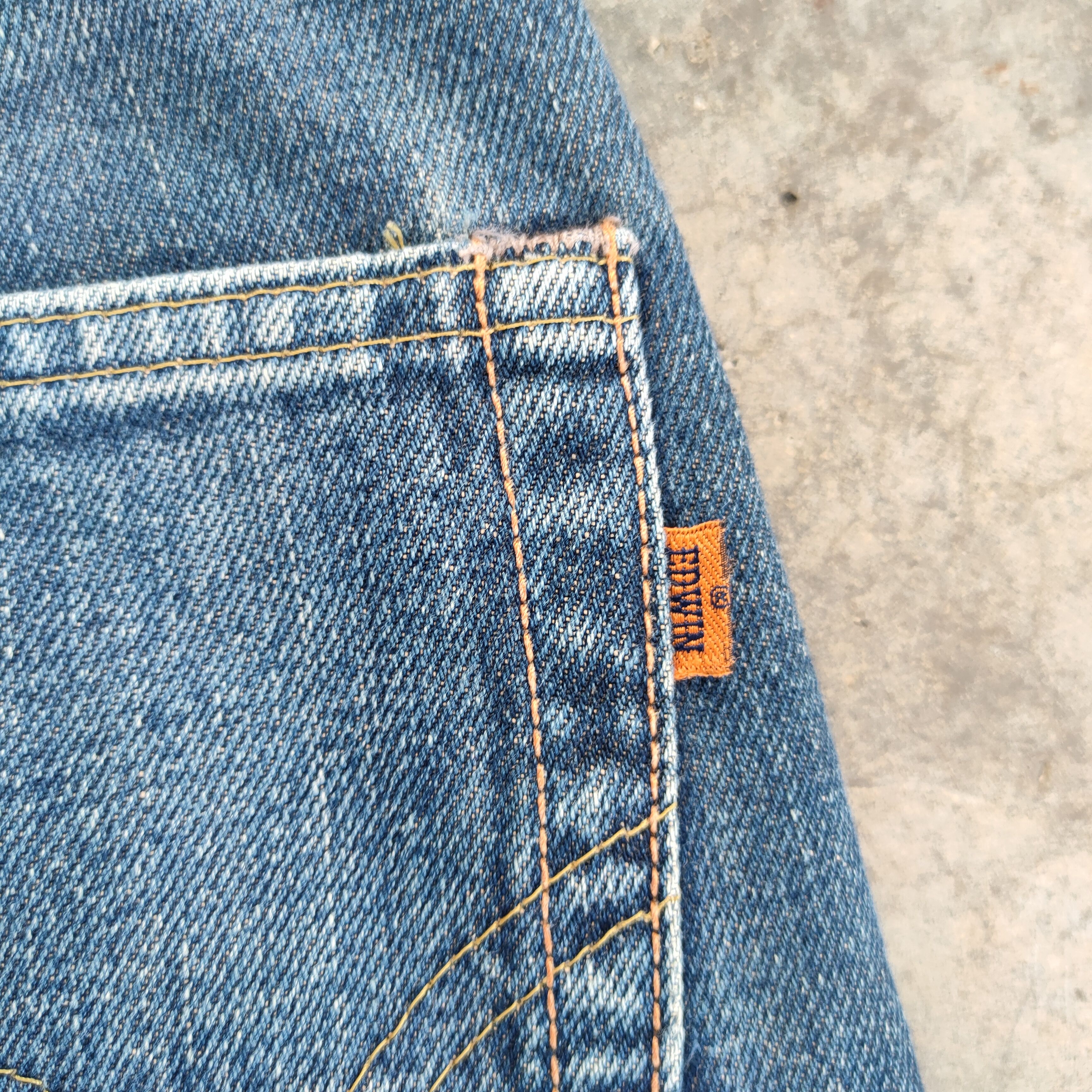 Edwin VINTAGE EDWIN 505X ORANGE TAG FADED RIPPED JEAN DENIM PANTS Size US 32 / EU 48 - 13 Thumbnail