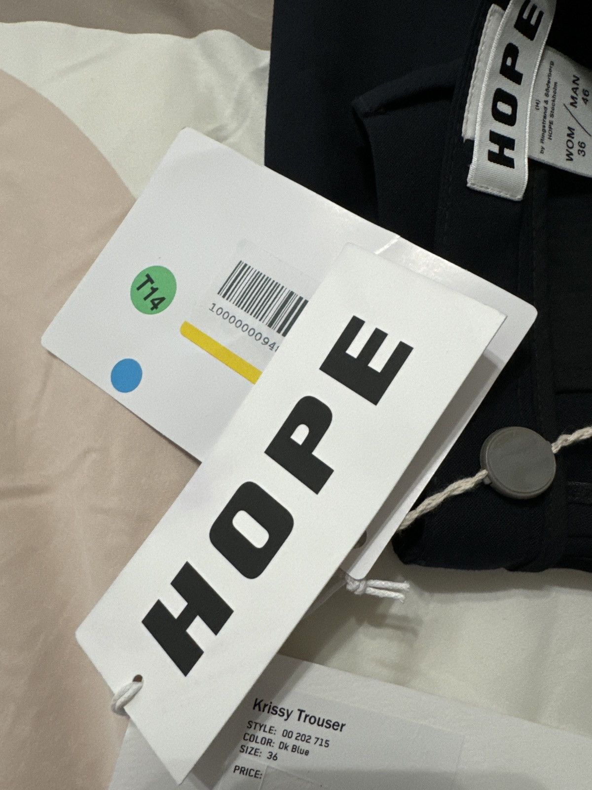 Hope Hope Stockholm New “Krissy” Trouser Wool Blend Dark Navy Size 27" / US 4 / IT 40 - 11 Thumbnail