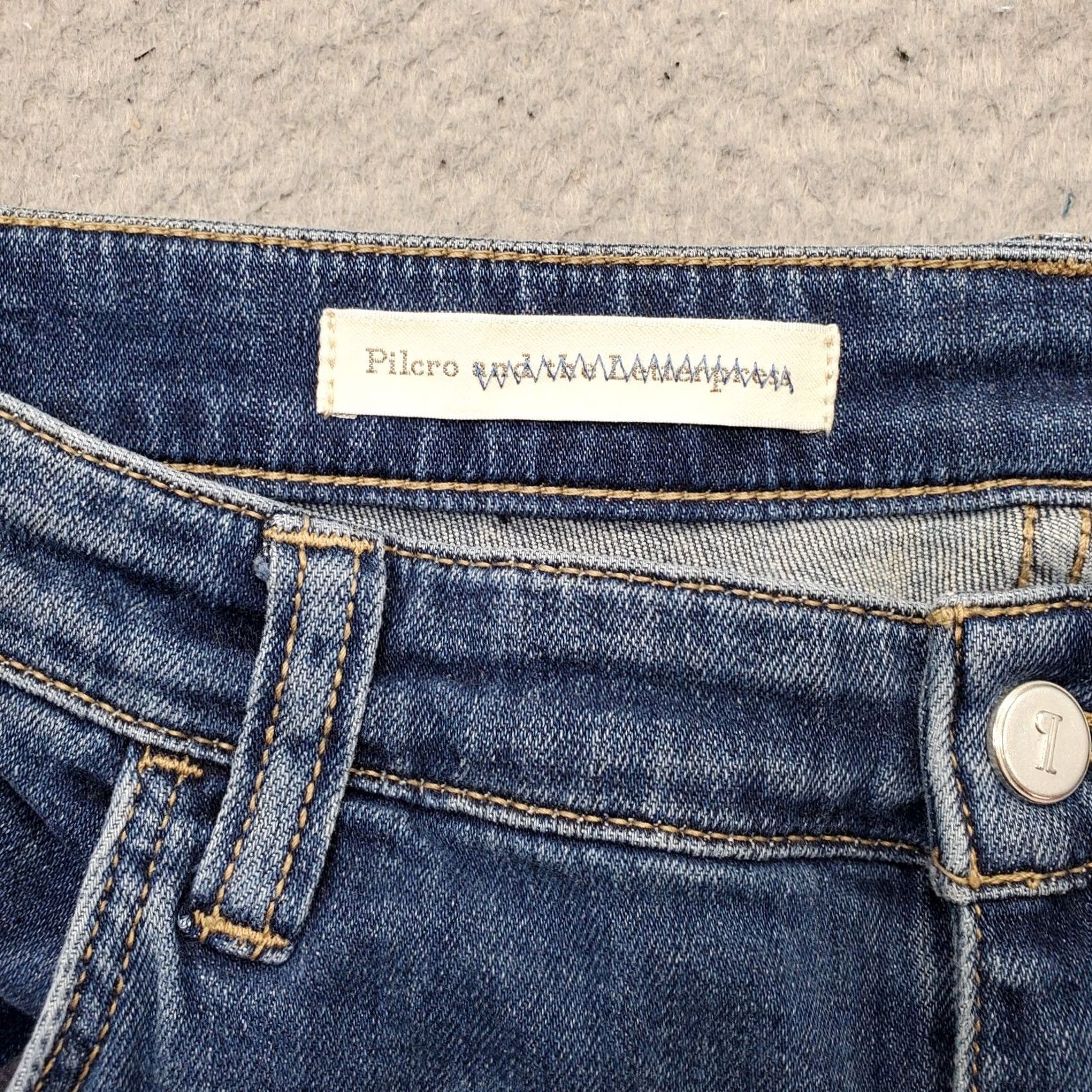 Vintage Pilcro Anthropologie Jeans Womens 28 Blue Denim Stretch Straight Leg Size 28" / US 6 / IT 42 - 7 Thumbnail