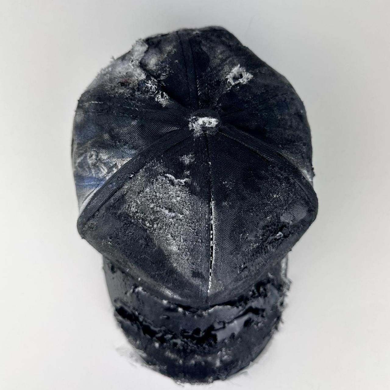 Other ASTROBOI* 'Y's' Trompe L'oeil Black Denim Print Resin Hat Size ONE SIZE - 3 Thumbnail