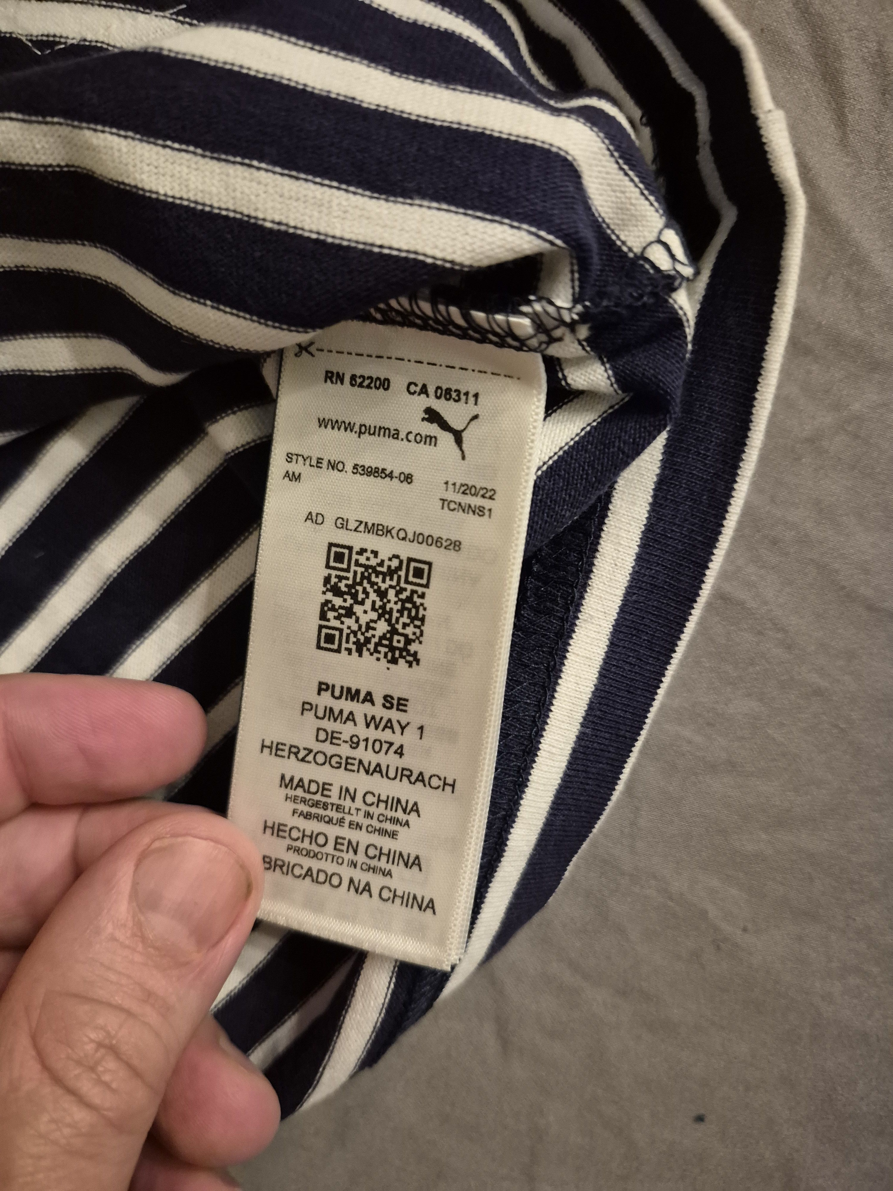 Puma Puma X Nanamica Striped Tee Shirt Size Medium Size US M / EU 48-50 / 2 - 5 Thumbnail