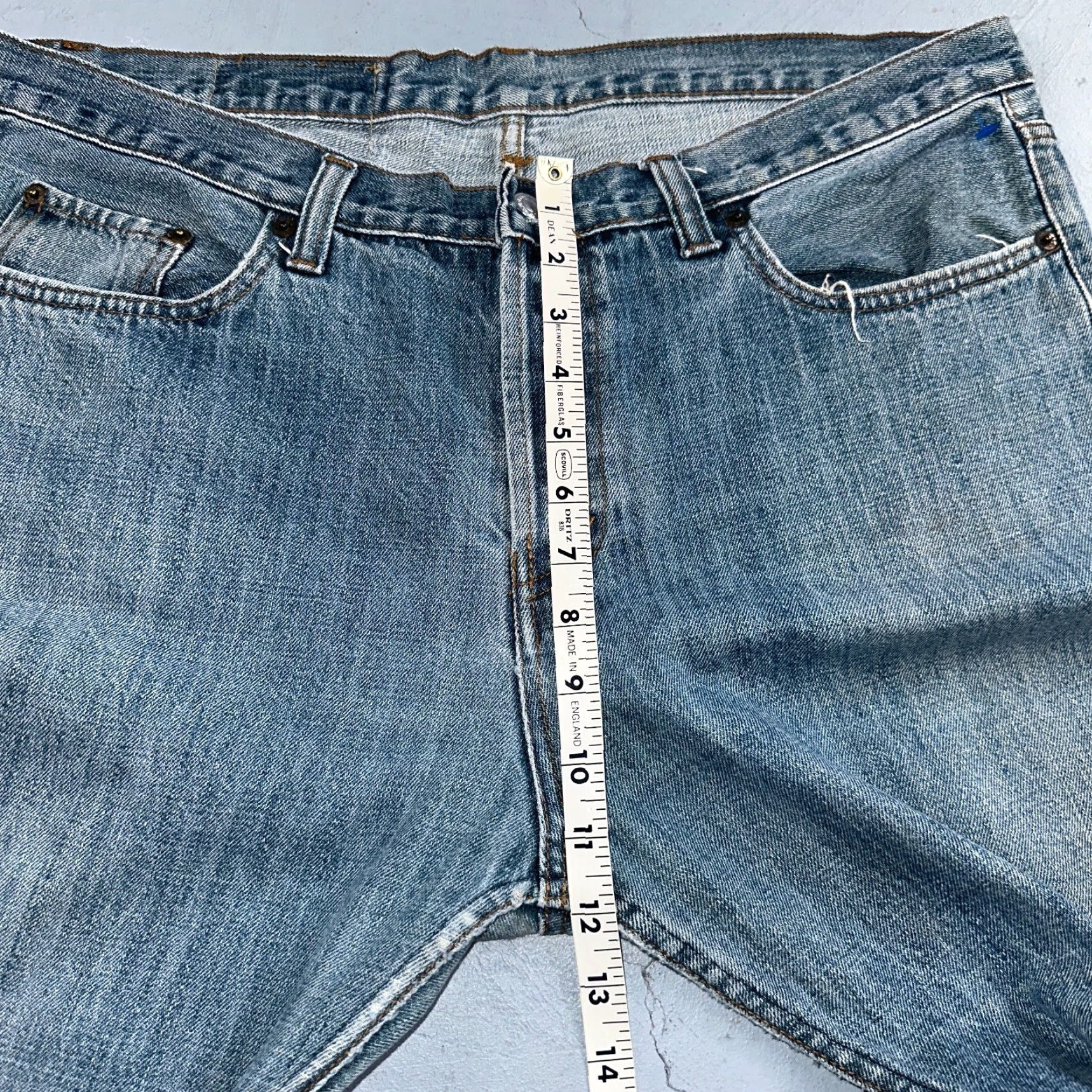Levi's Levi's 501 Jeans Vintage 90s Straight Men Blue Denim 38x29 Regular Mid Rise Button Closure MENS Size US 38 / EU 54 - 6 Thumbnail