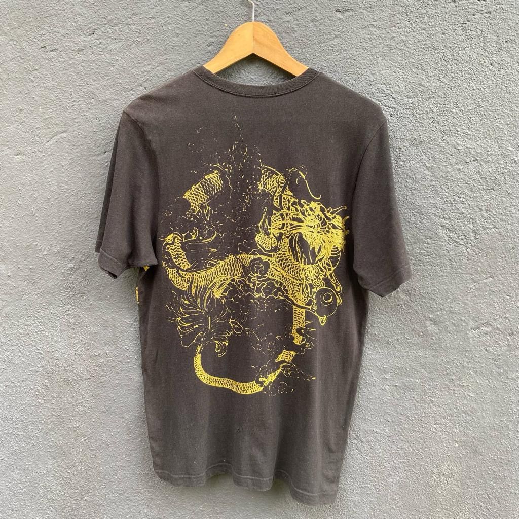 Thrashed Faded Windless Dragon Sukajan Japanese Brand Tee