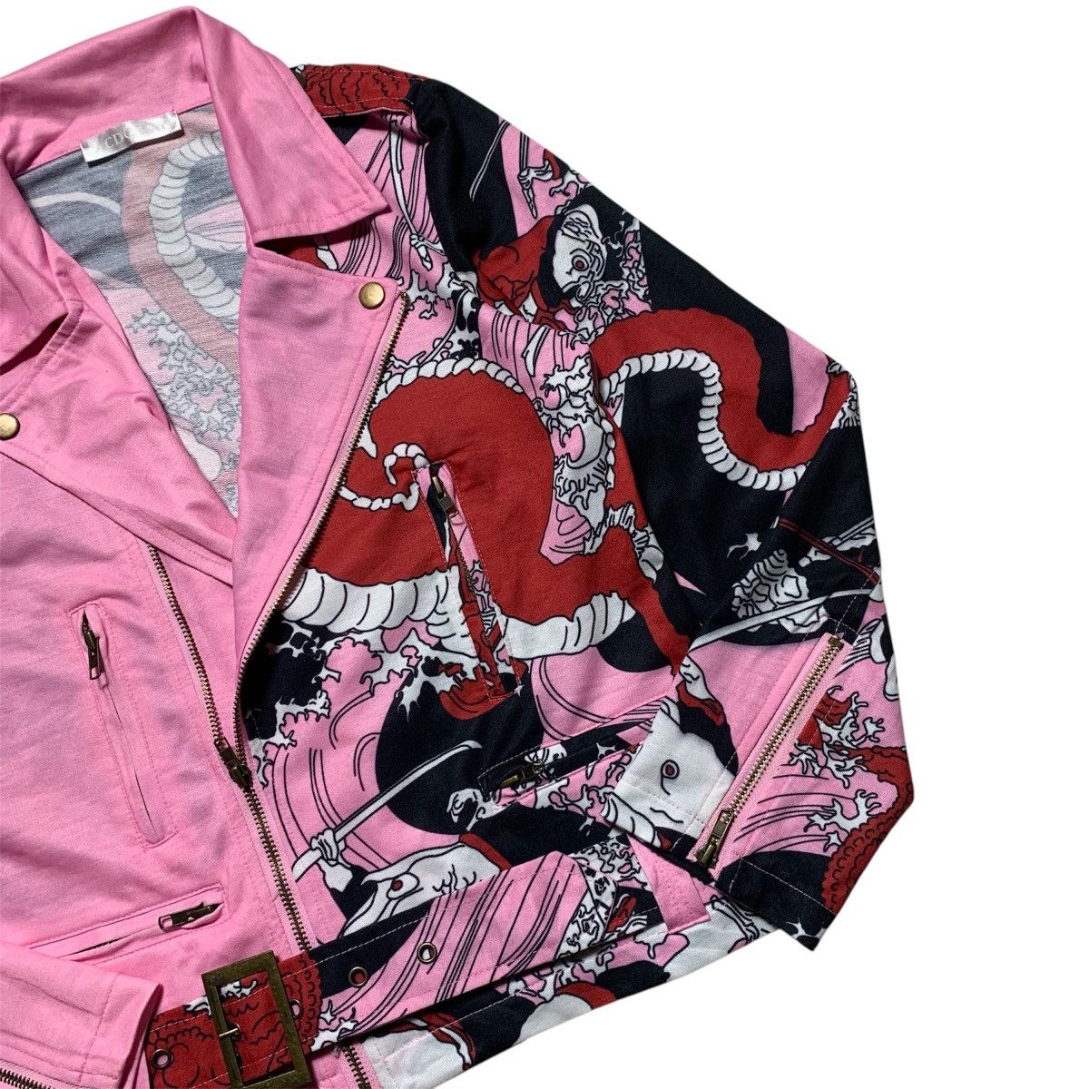 Japanese Brand Acdc Rag Chinese Dragon Biker Punk Style Asymmetrical Jacket Size US M / EU 48-50 / 2 - 2 Thumbnail