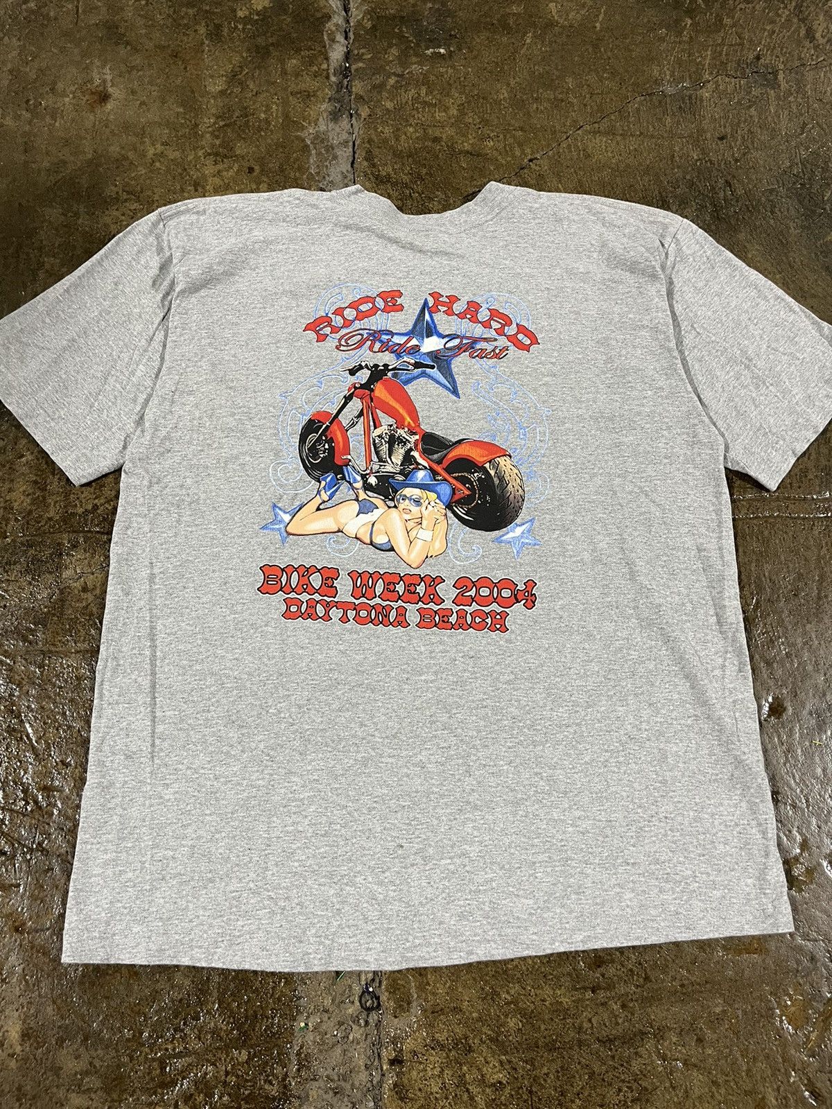 Harley Davidson × Vintage Crazy Vintage Bike Week 2004 Biker Sex Pornstar Grunge Tee Size US XL / EU 56 / 4 - 6 Thumbnail