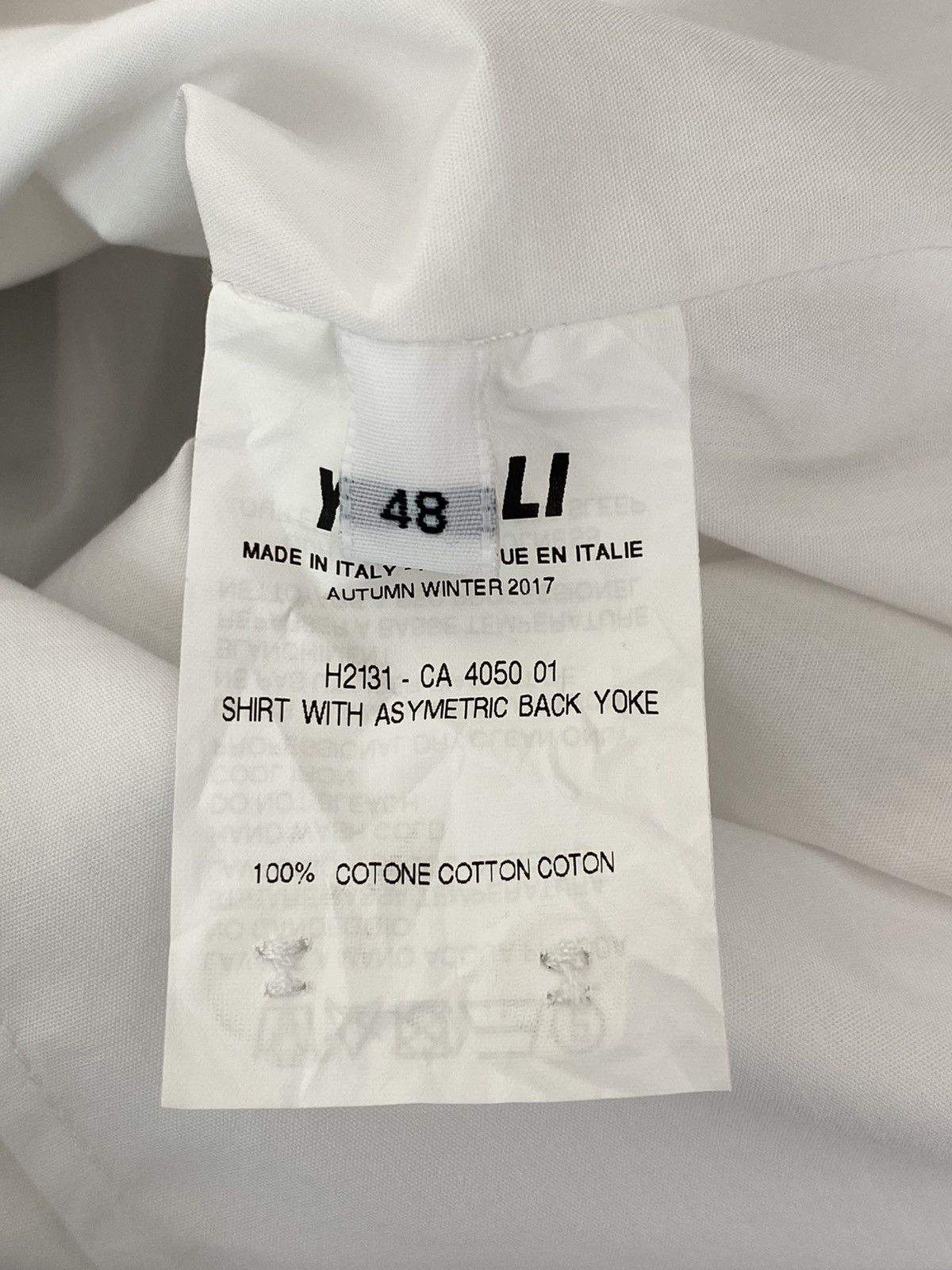 Yang Li AW17 Yang Li Asymetric Back Yoke Rough Edge Button Up Shirt Size US M / EU 48-50 / 2 - 7 Thumbnail