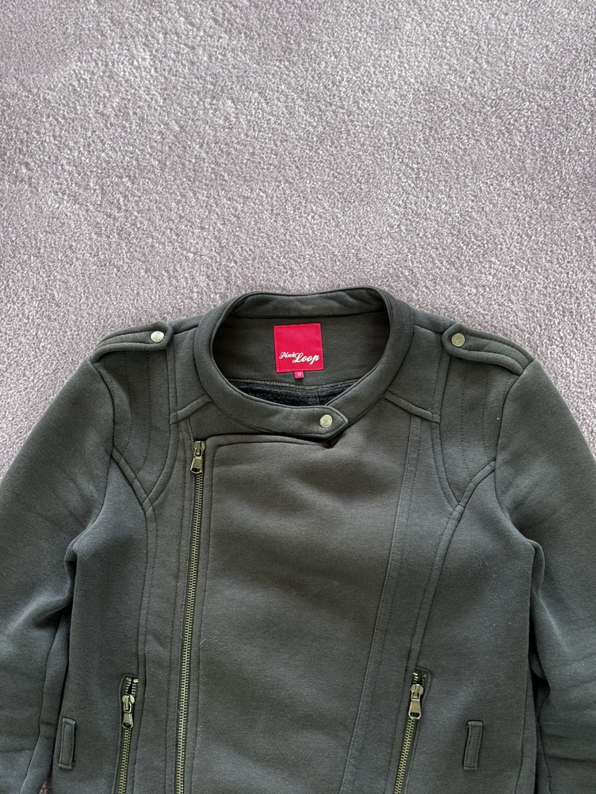 Japanese Brand 2000’s Aesthetic Glamour Abstract Zip Y2K Biker Jacket Size S / US 4 / IT 40 - 2 Thumbnail