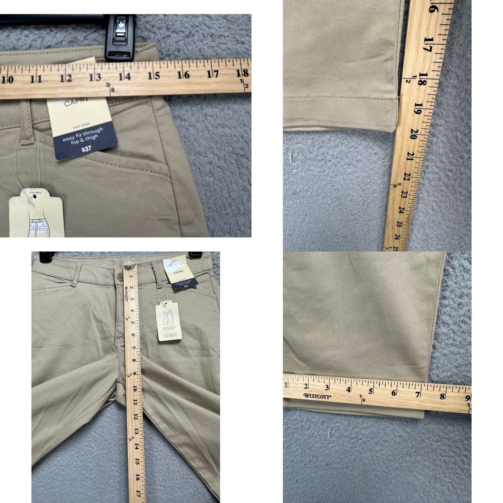 Vintage VINTAGE St. Johns Bay Pants Womens 6 Beige Chino Capri Mid Rise Straight Ladies NEW Size 28" / US 6 / IT 42 - 8 Thumbnail