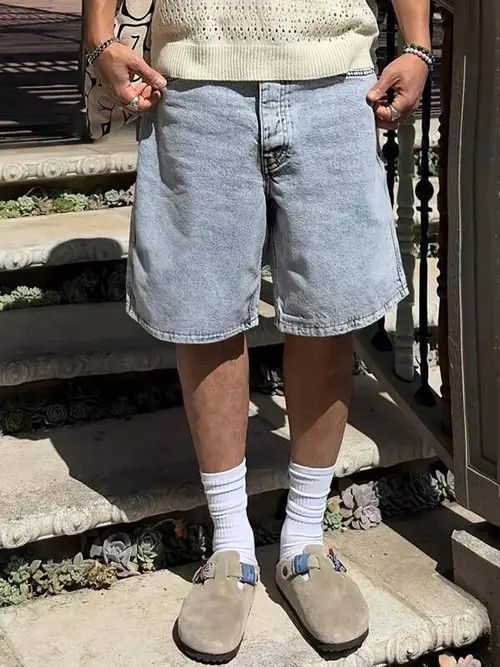 Japanese Brand × Vintage VINTAGE RETRO 90s drip jeans shorts Size US 36 / EU 52 - 1 Thumbnail