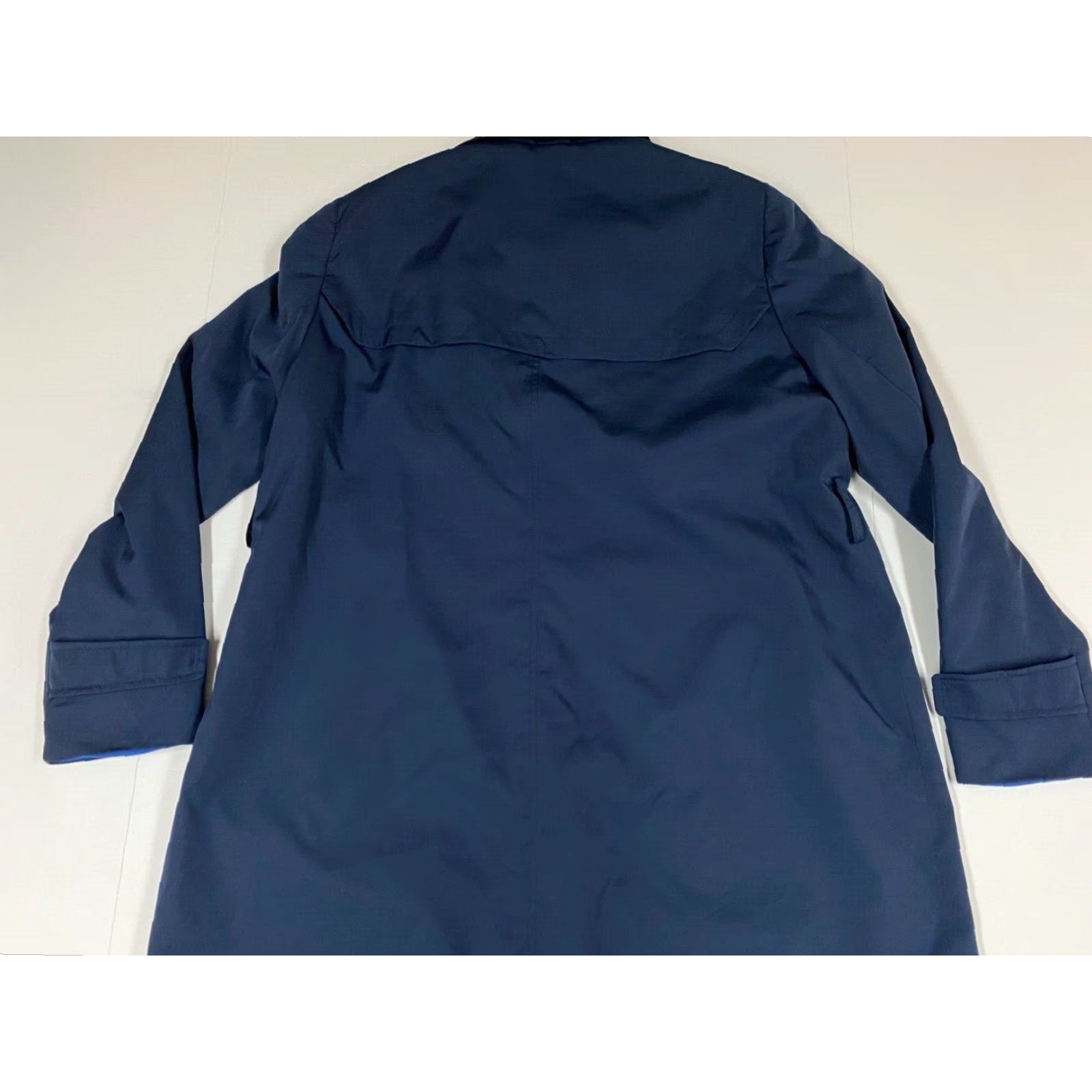 Vintage Muzak Womens Jacket XL Blue Full Zip Coat Style Trench Fur Trim Retro Winter Travel Dress? Size XL / US 12-14 / IT 48-50 - 6 Thumbnail