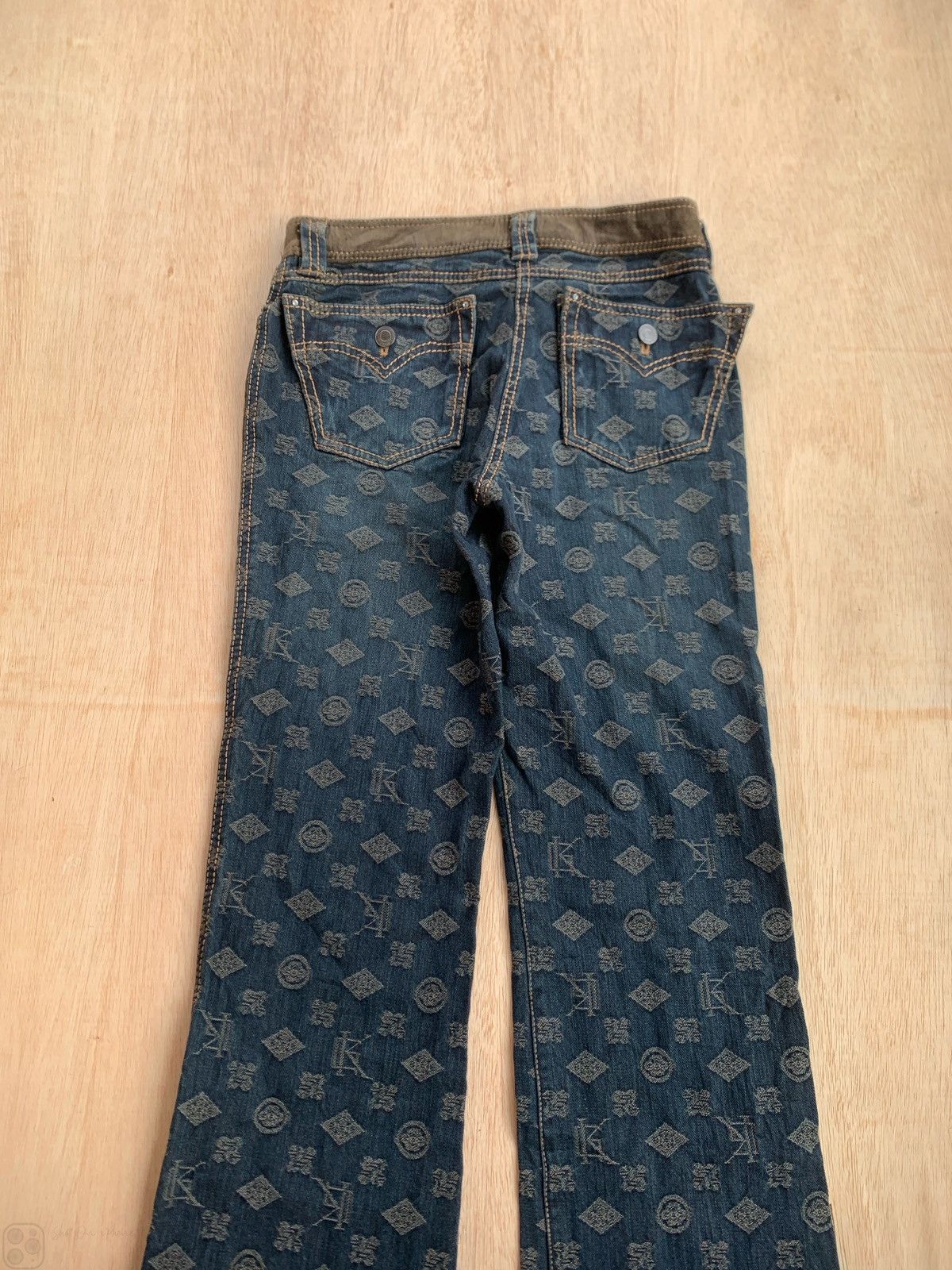 Hysteric Glamour × Japanese Brand Vintage Monogram Flare Bootcut Pants Size US 28 / EU 44 - 3 Thumbnail