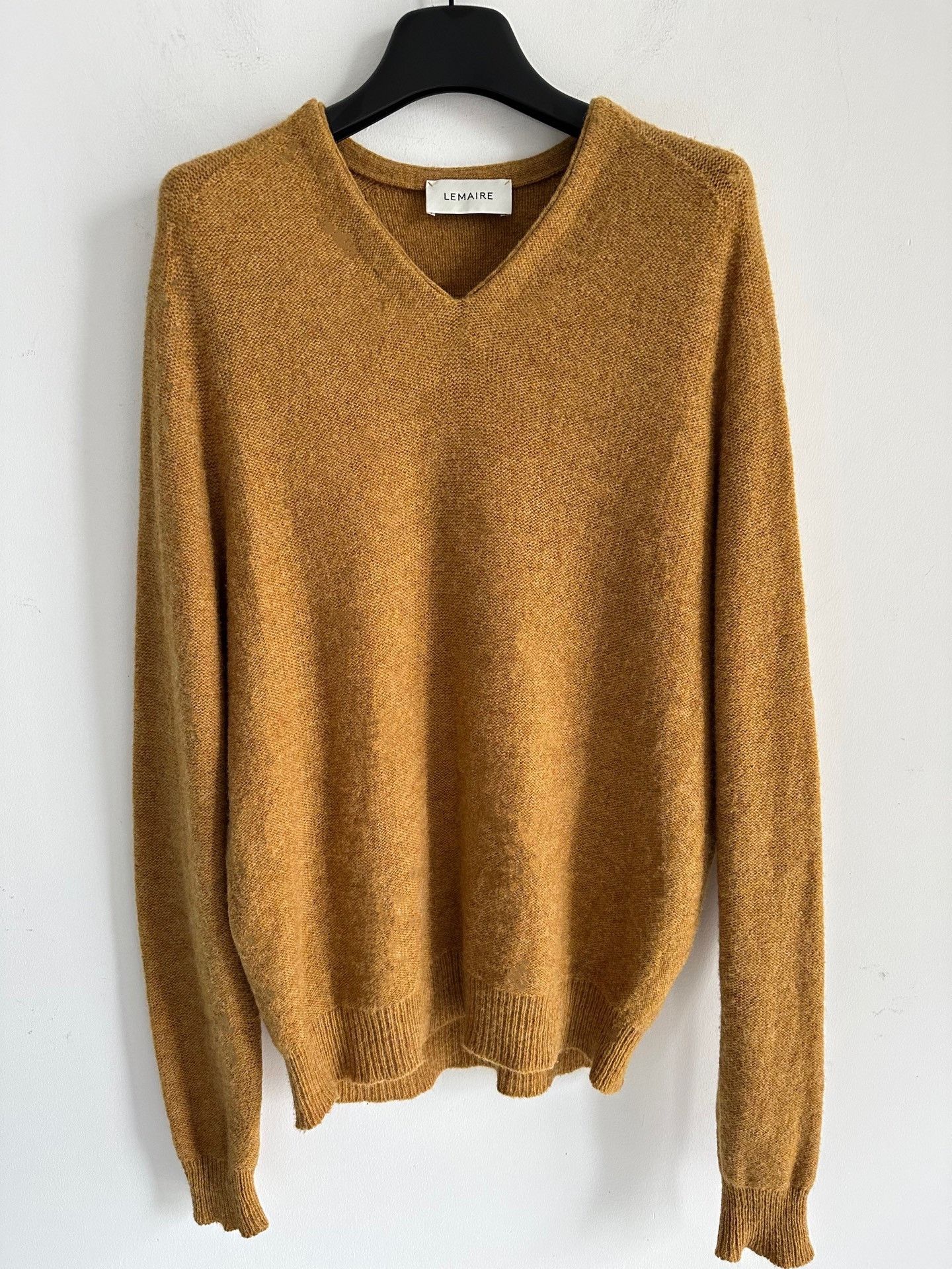 image of Lemaire 18Aw Wool Sweater in Dark Yellow, Men's (Size Medium)