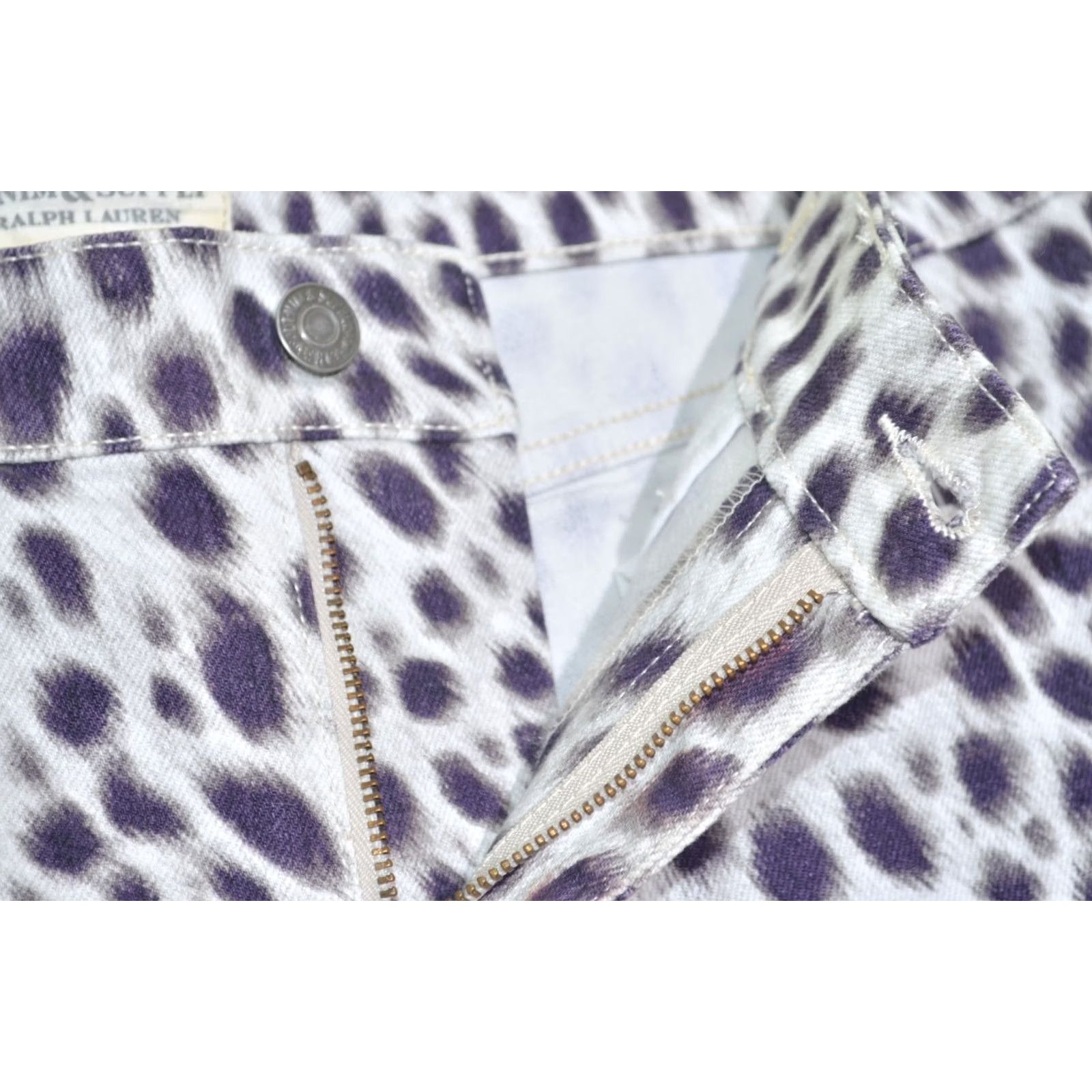 Ralph Lauren RALPH LAUREN Denim & Supply Skinny Jeans Size 28 Womens Cheetah Print Ankle Zip Size 28" / US 6 / IT 42 - 3 Thumbnail