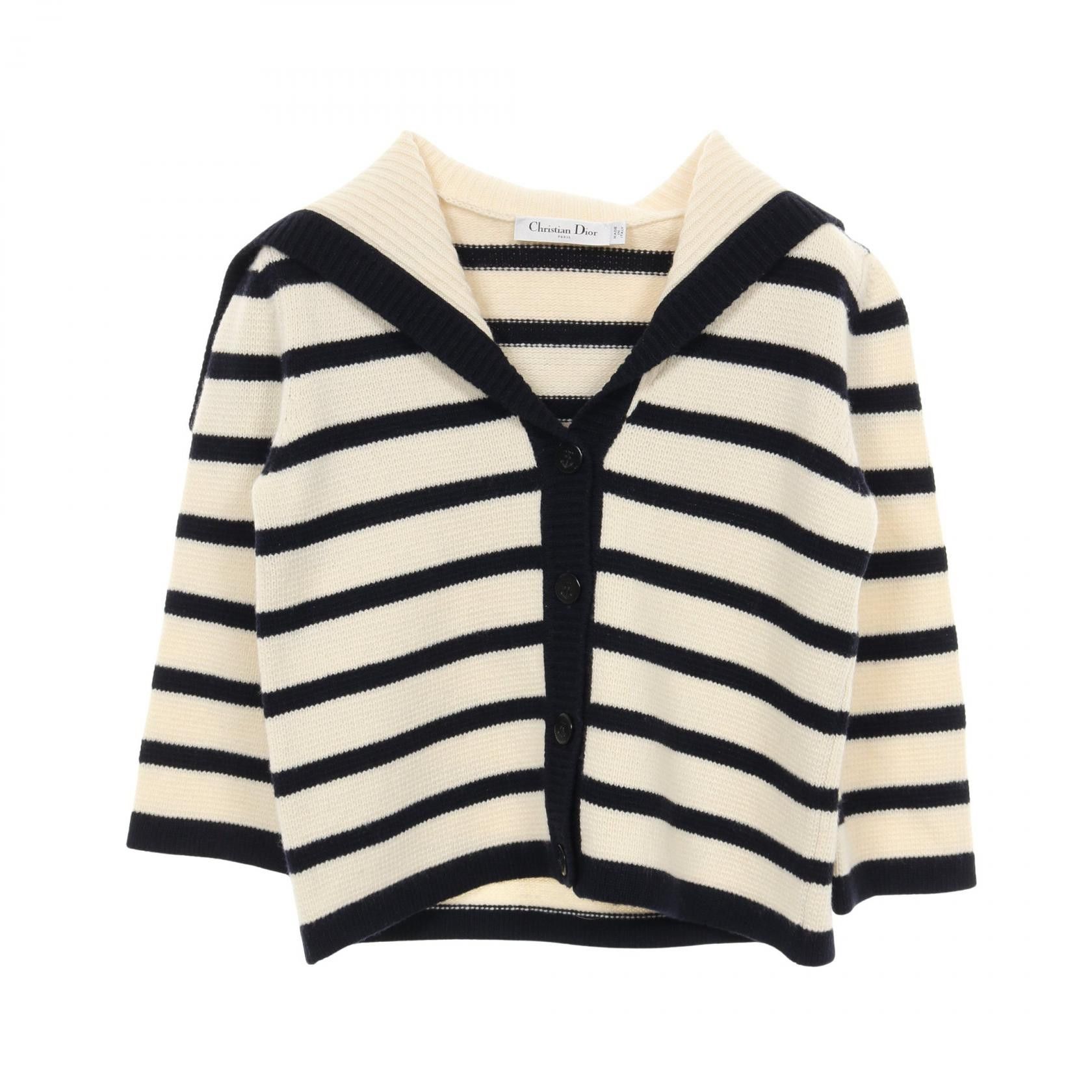 Dior Dior Dior DIOR MARINIERE Wool Cashmere Cardigan Textile Tops DUTY FREE for USA Size ONE SIZE - 1 Thumbnail