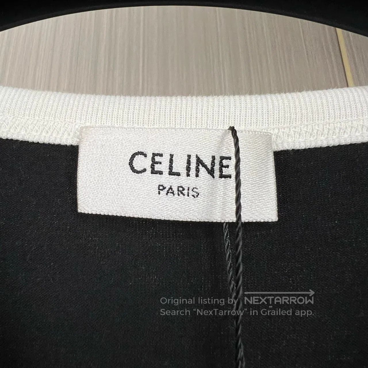 Celine CELINE Black and White Panda Flocked Letter Short Sleeve T Size US XS / EU 42 / 0 - 5 Thumbnail