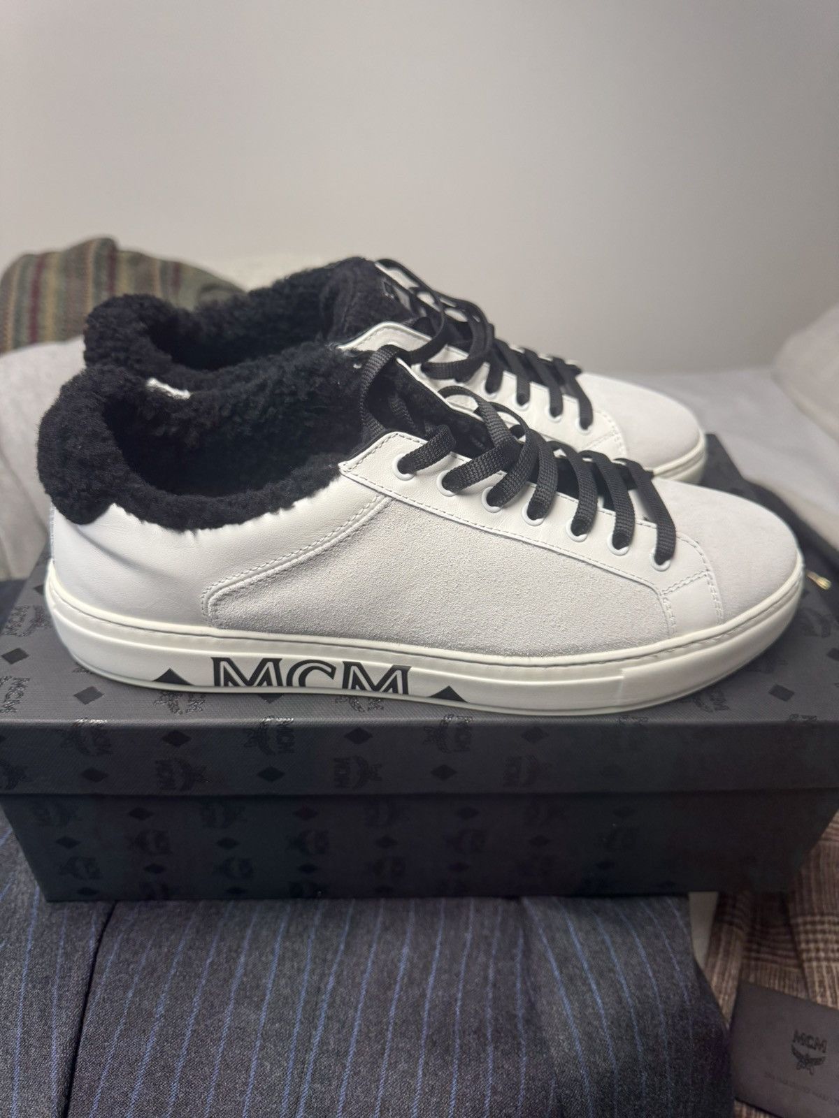 MCM White mcm sneaker brand new with dust bag Size US 12 / EU 45 - 3 Thumbnail